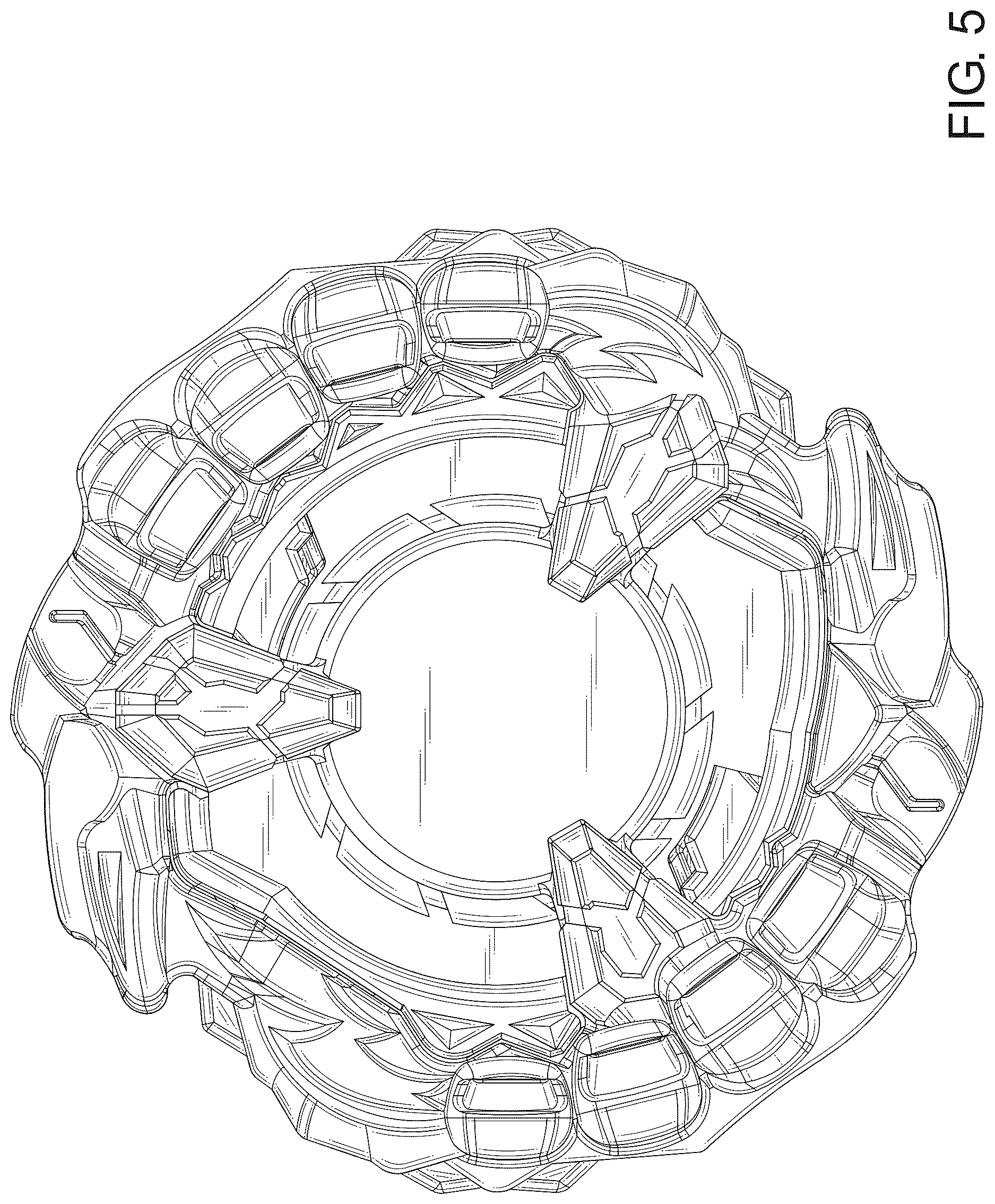 Patent USD1125393 Figure 5 – Spinning top toy