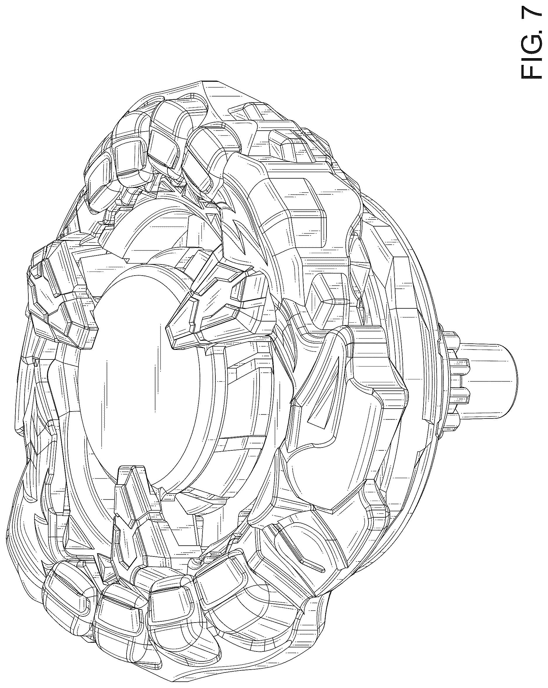 Patent USD1125393 Figure 7 – Spinning top toy