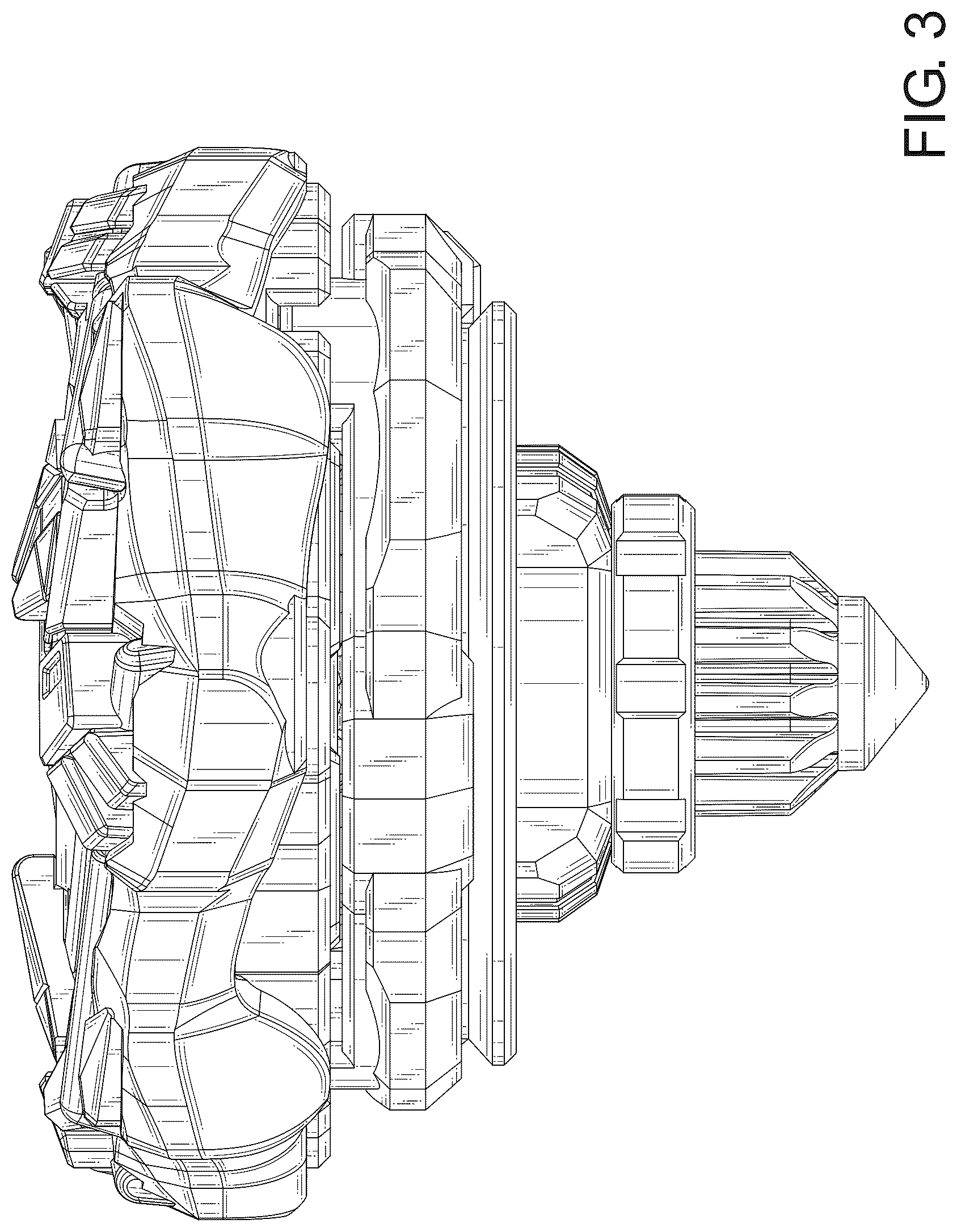 Patent USD1125395 Figure 3 – Spinning top toy
