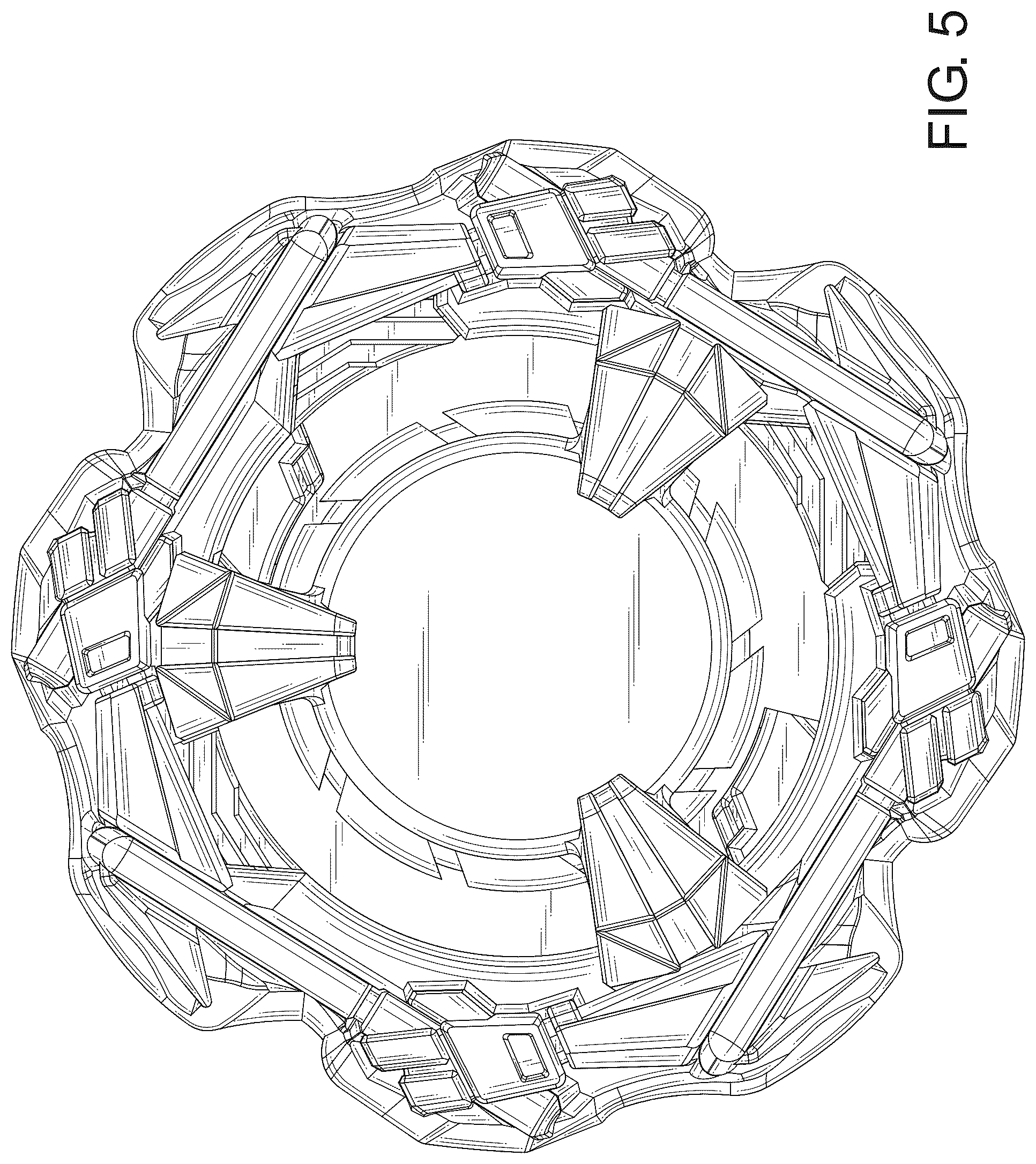 Patent USD1125395 Figure 5 – Spinning top toy
