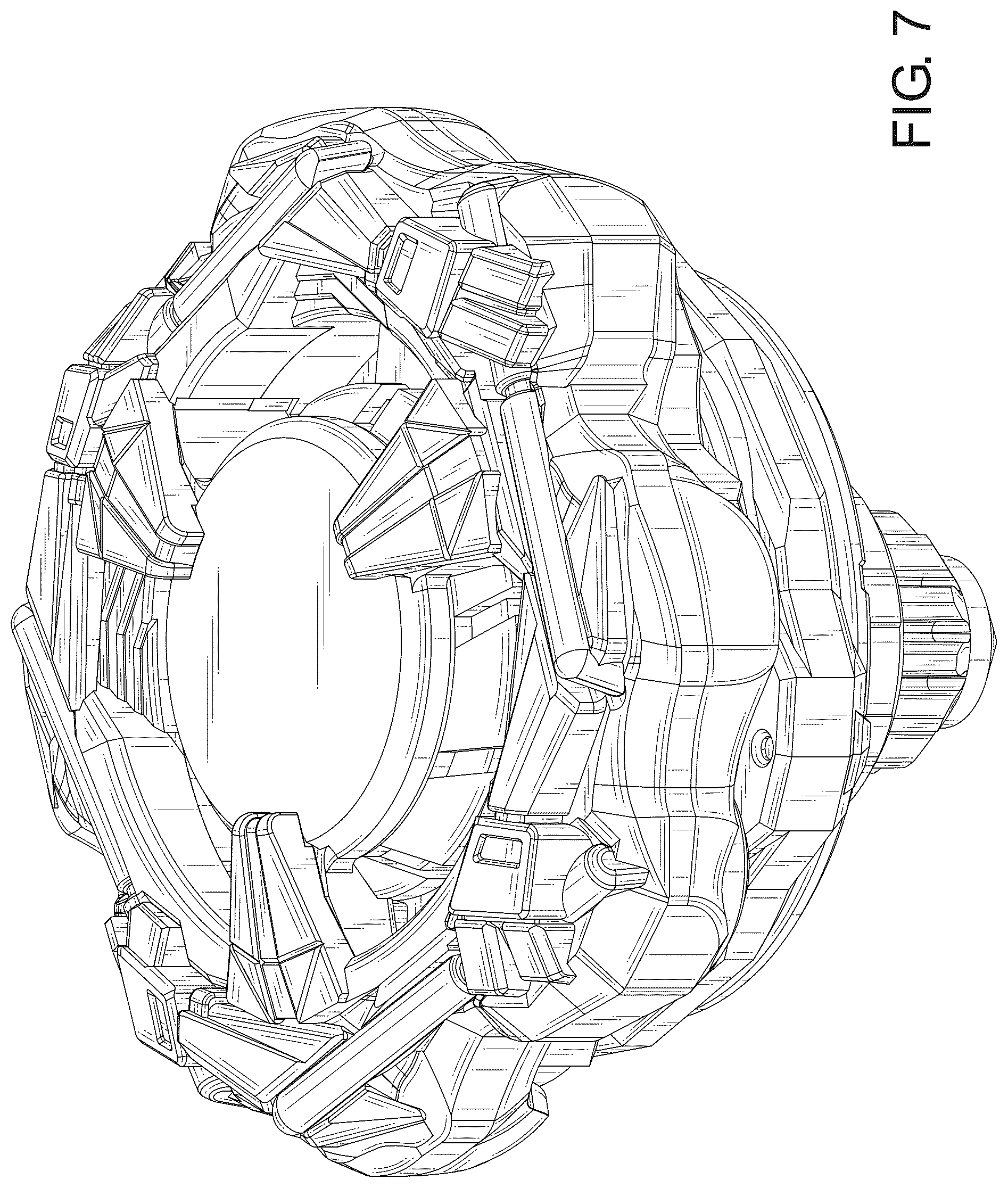 Patent USD1125395 Figure 7 – Spinning top toy