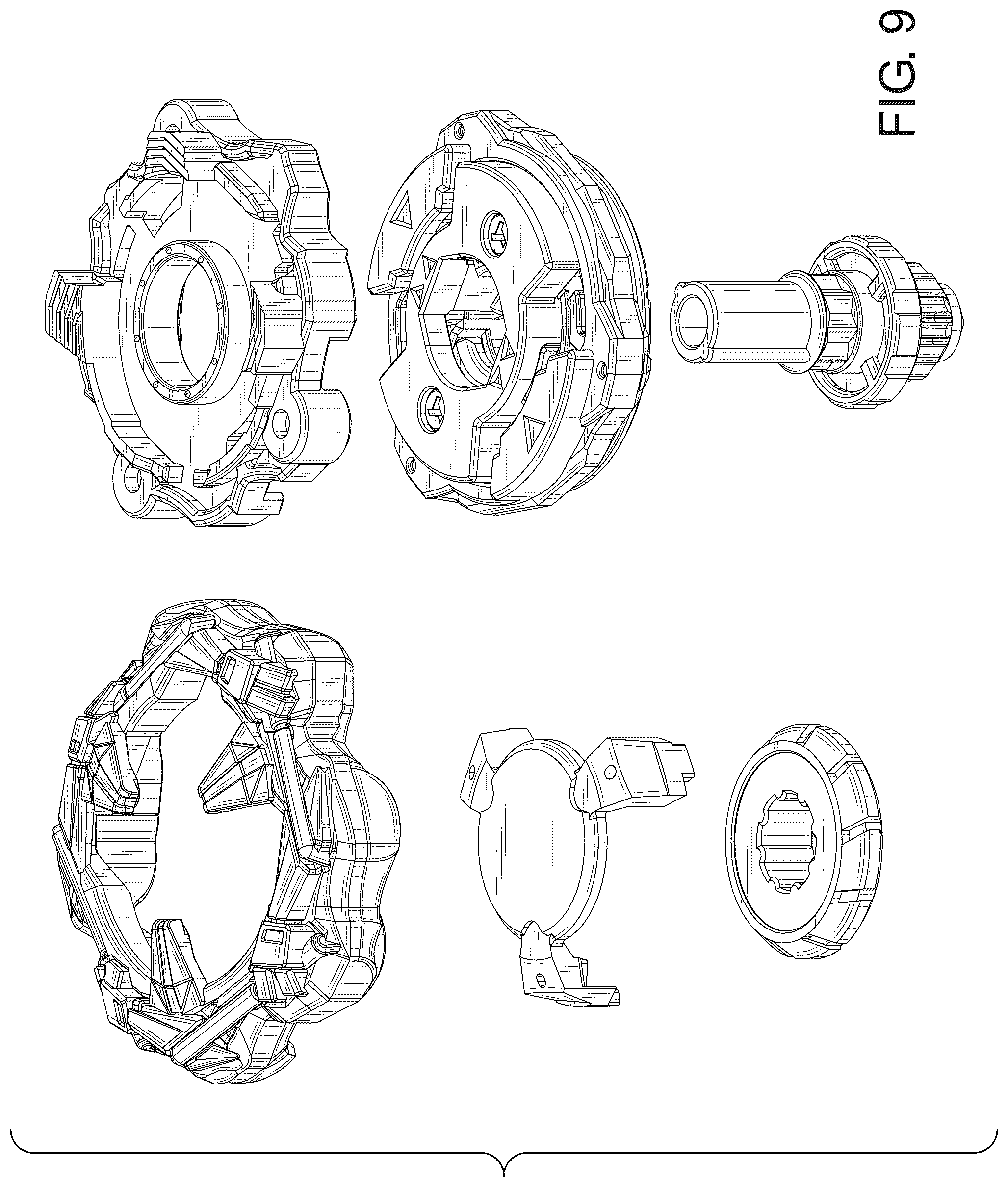Patent USD1125395 Figure 9 – Spinning top toy