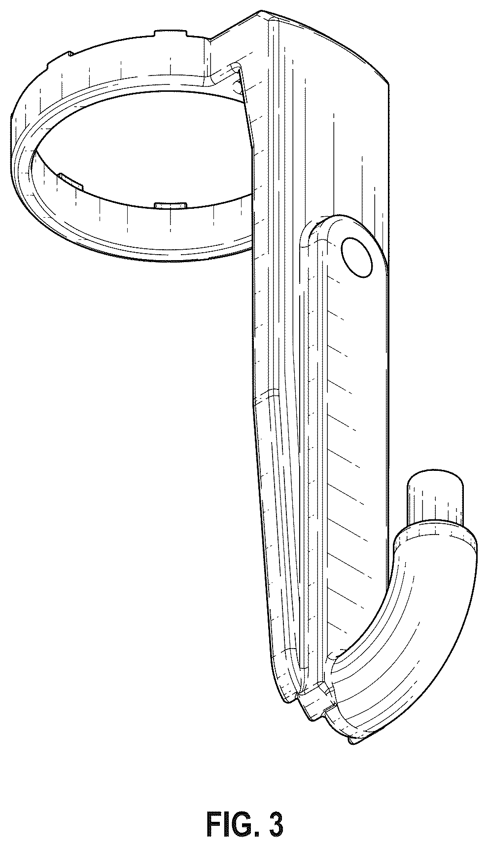 Patent USD1125401 Figure 3 – Model vehicle shock reservoir mount