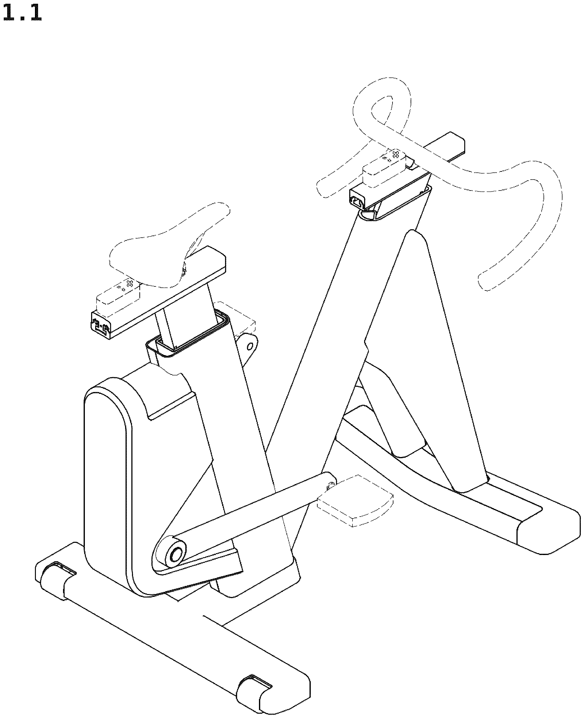 Patent USD1125410 Figure 1 – Exercise bike