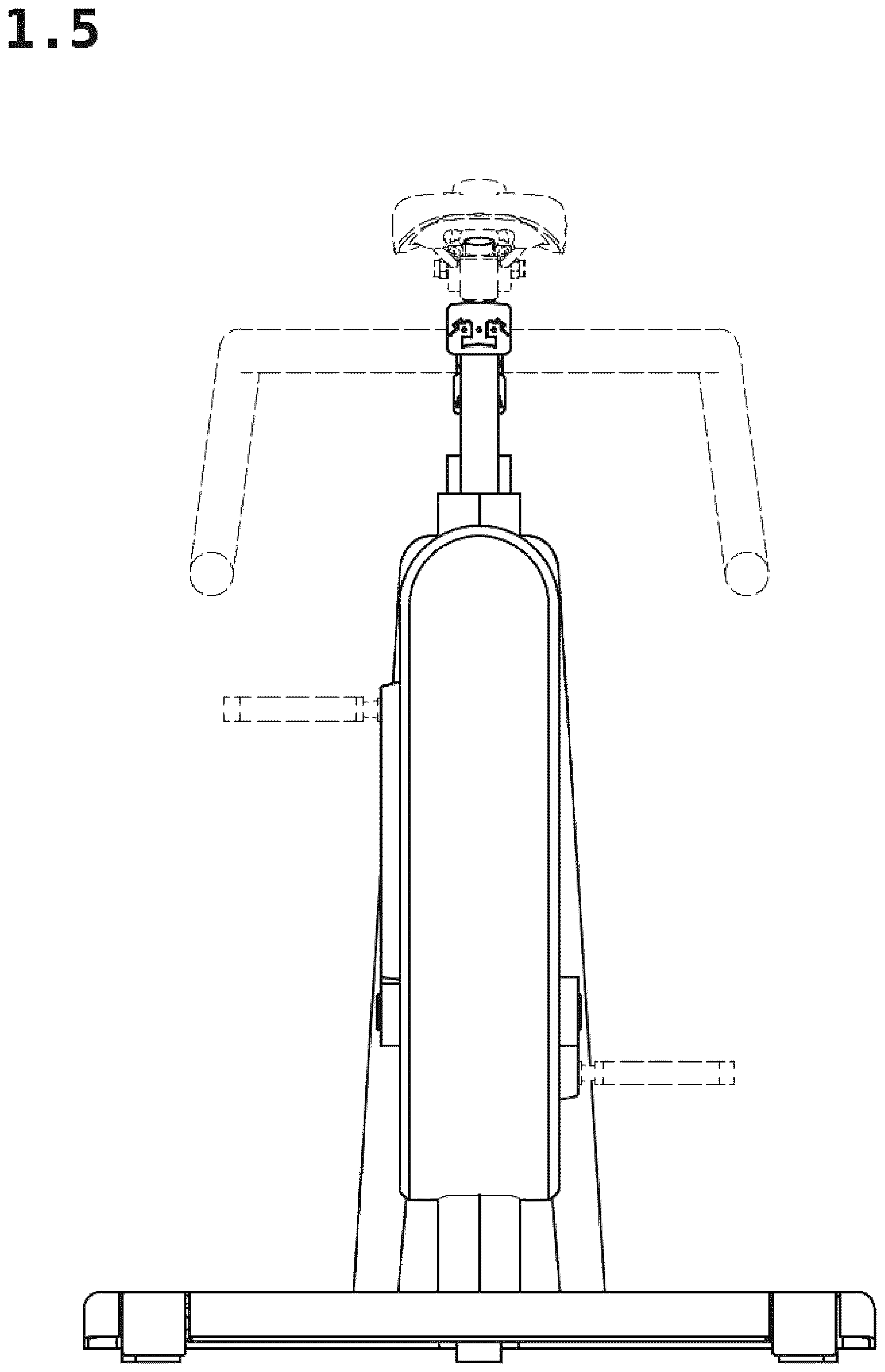 Patent USD1125410 Figure 5 – Exercise bike