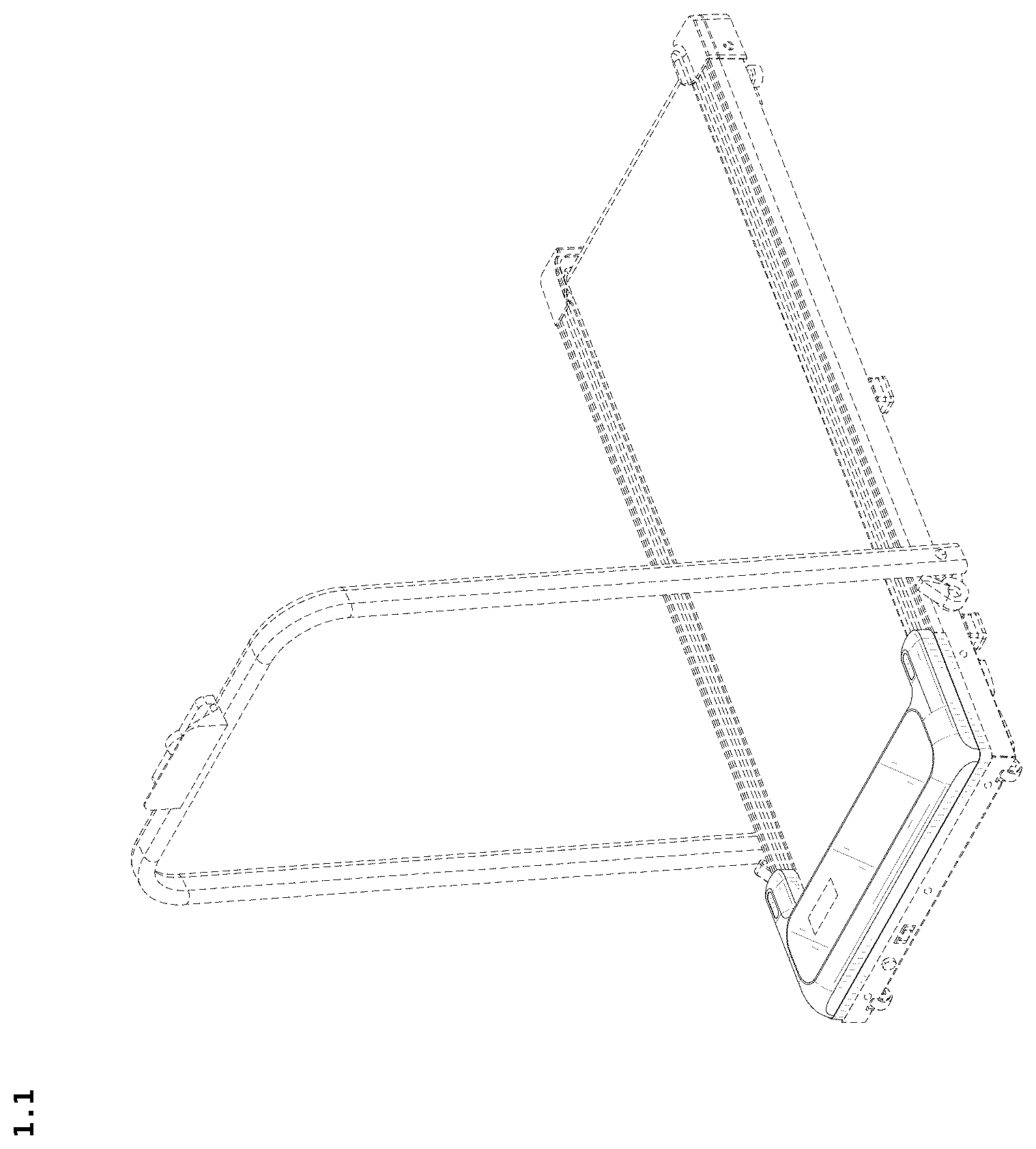 Patent USD1125412 Figure 1 – Treadmill