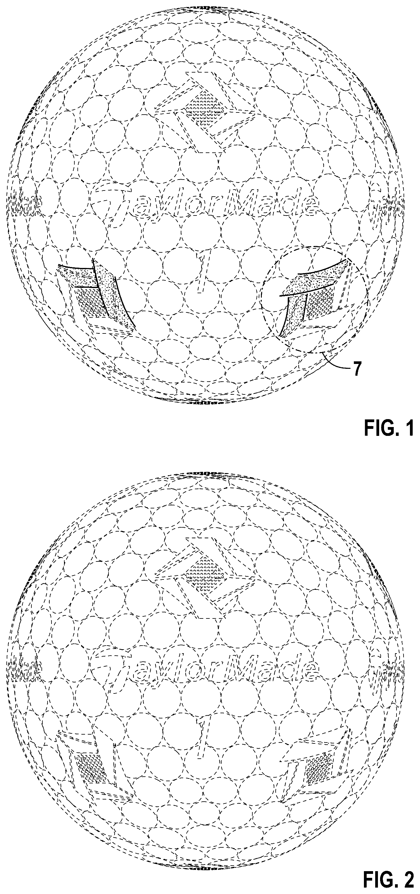 Patent USD1125418 Figure 1 – Golf ball