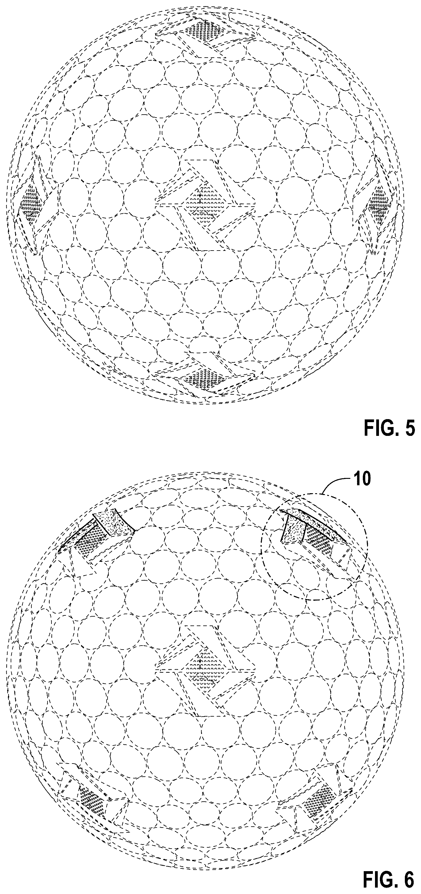Patent USD1125418 Figure 3 – Golf ball