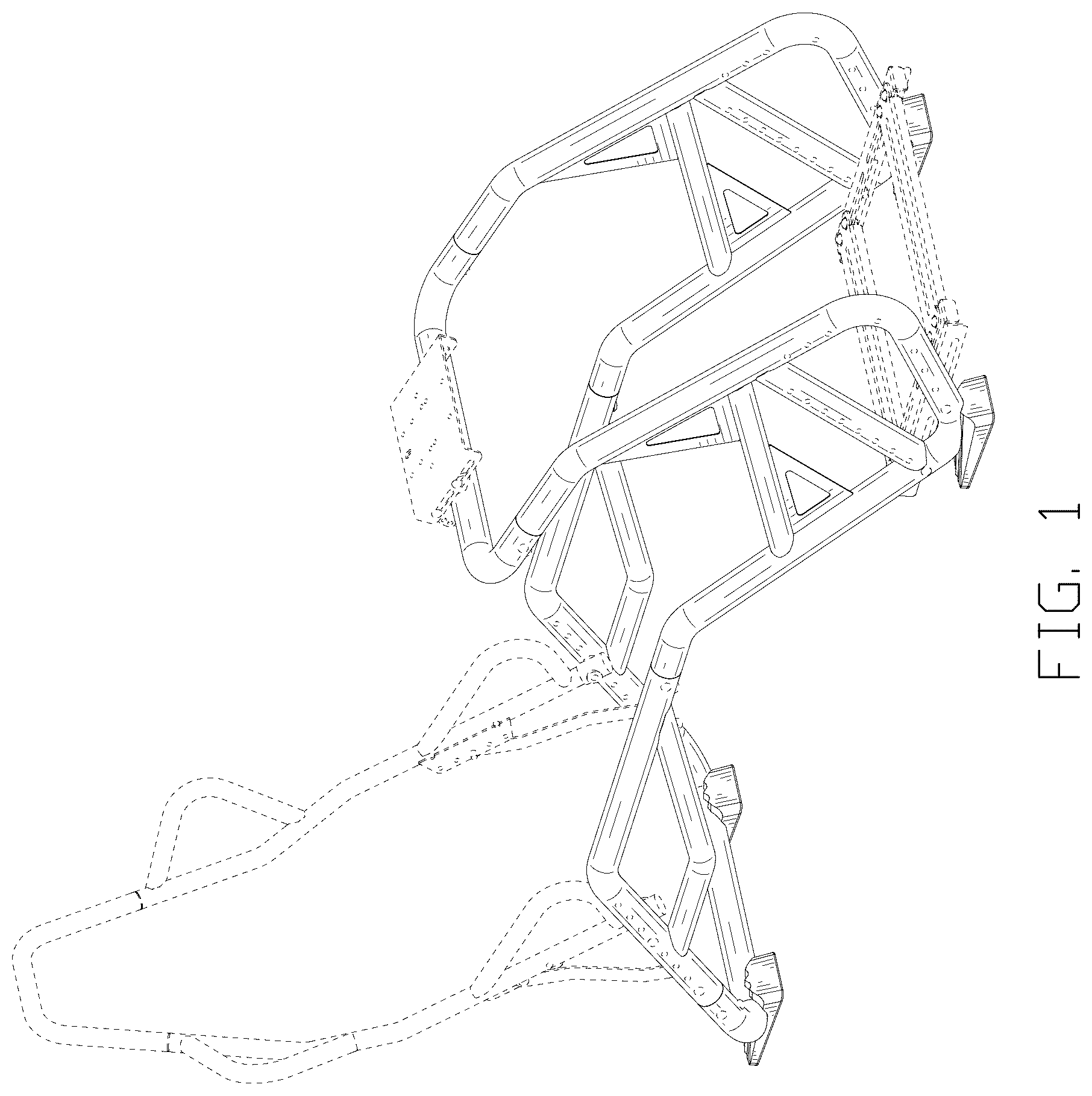 Patent USD1125420 Figure 1 – Frame for driving game