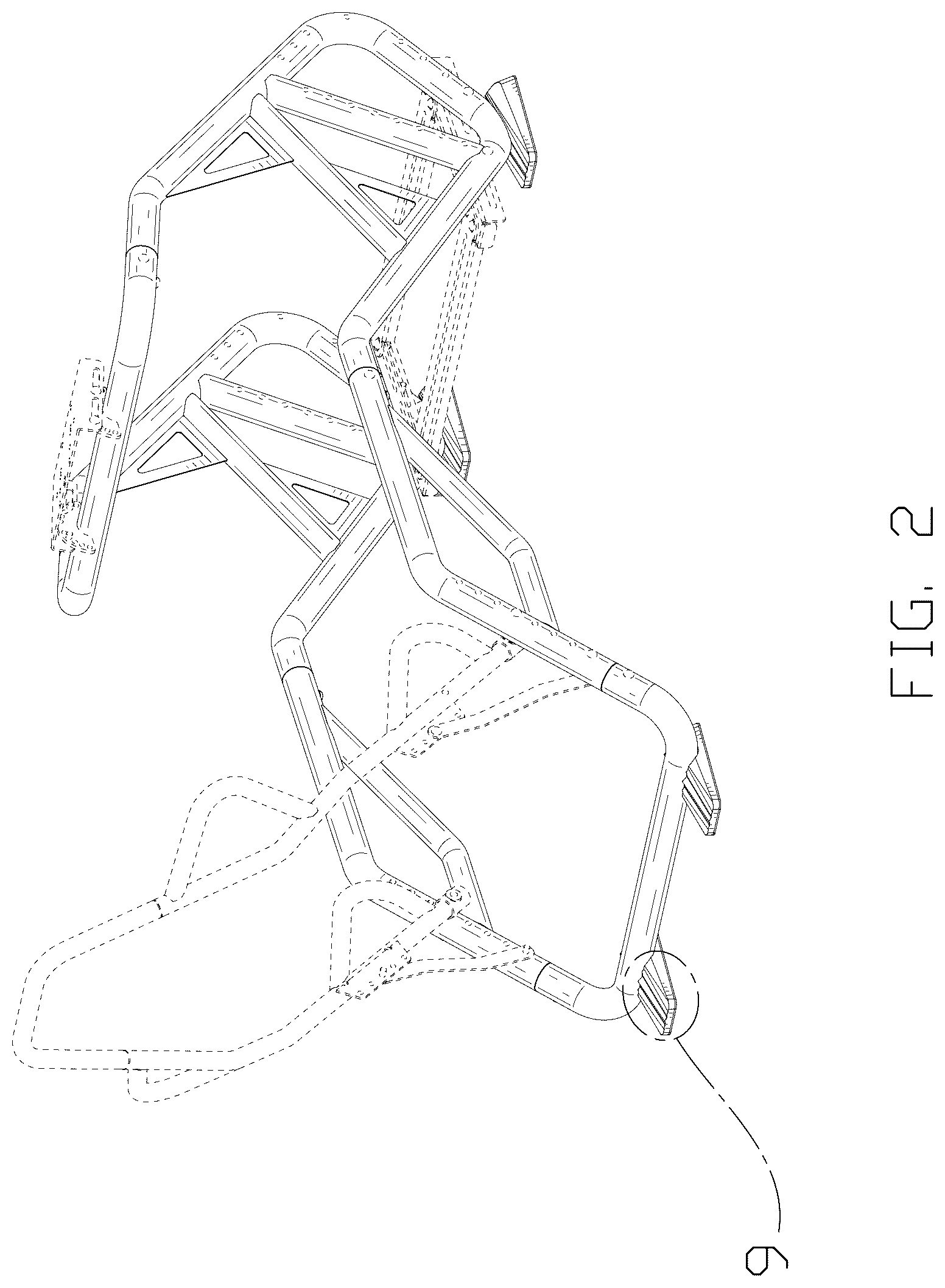 Patent USD1125420 Figure 2 – Frame for driving game
