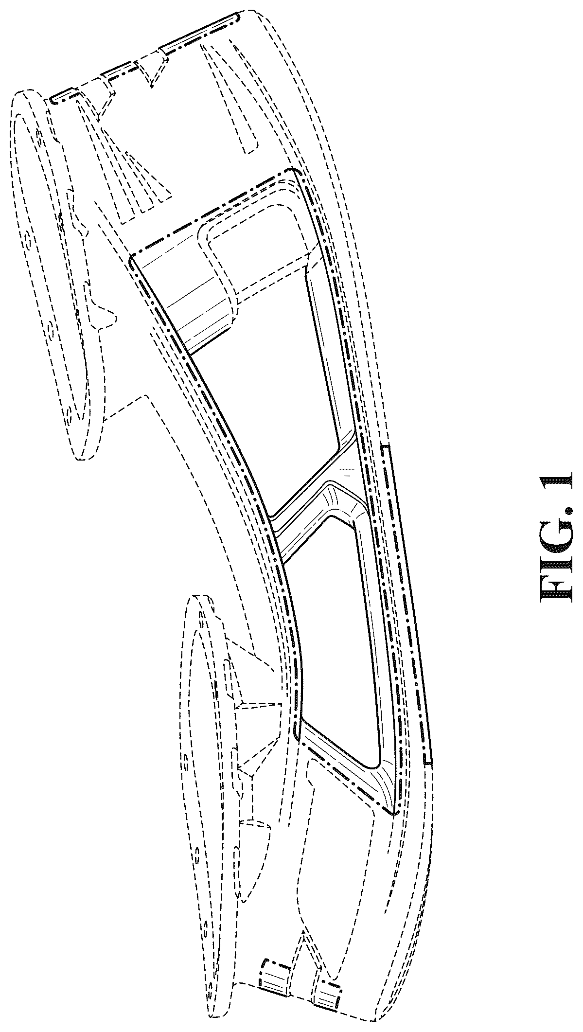 Patent USD1125425 Figure 1 – Skate blade holder