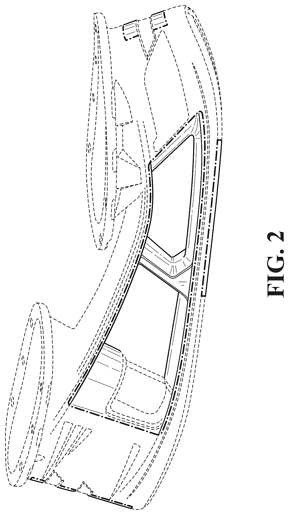 Patent USD1125425 Figure 2 – Skate blade holder