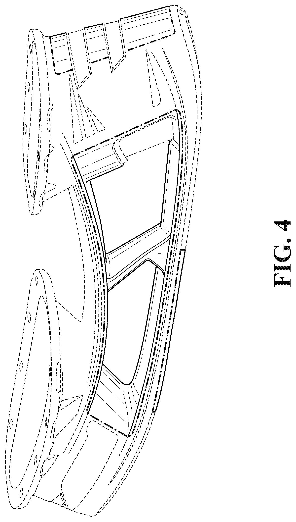 Patent USD1125425 Figure 4 – Skate blade holder
