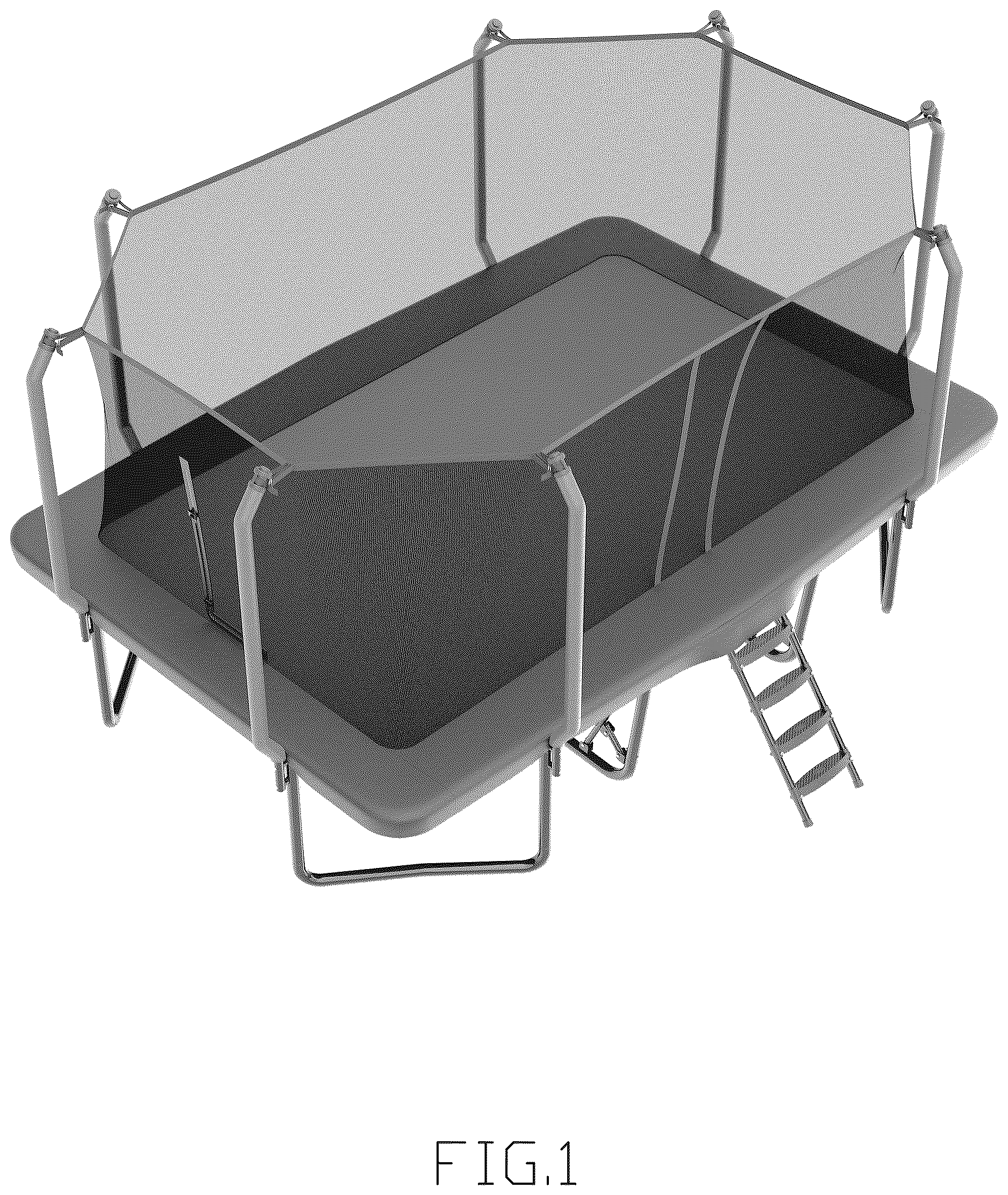 Patent USD1125428 Figure 1 – Trampoline