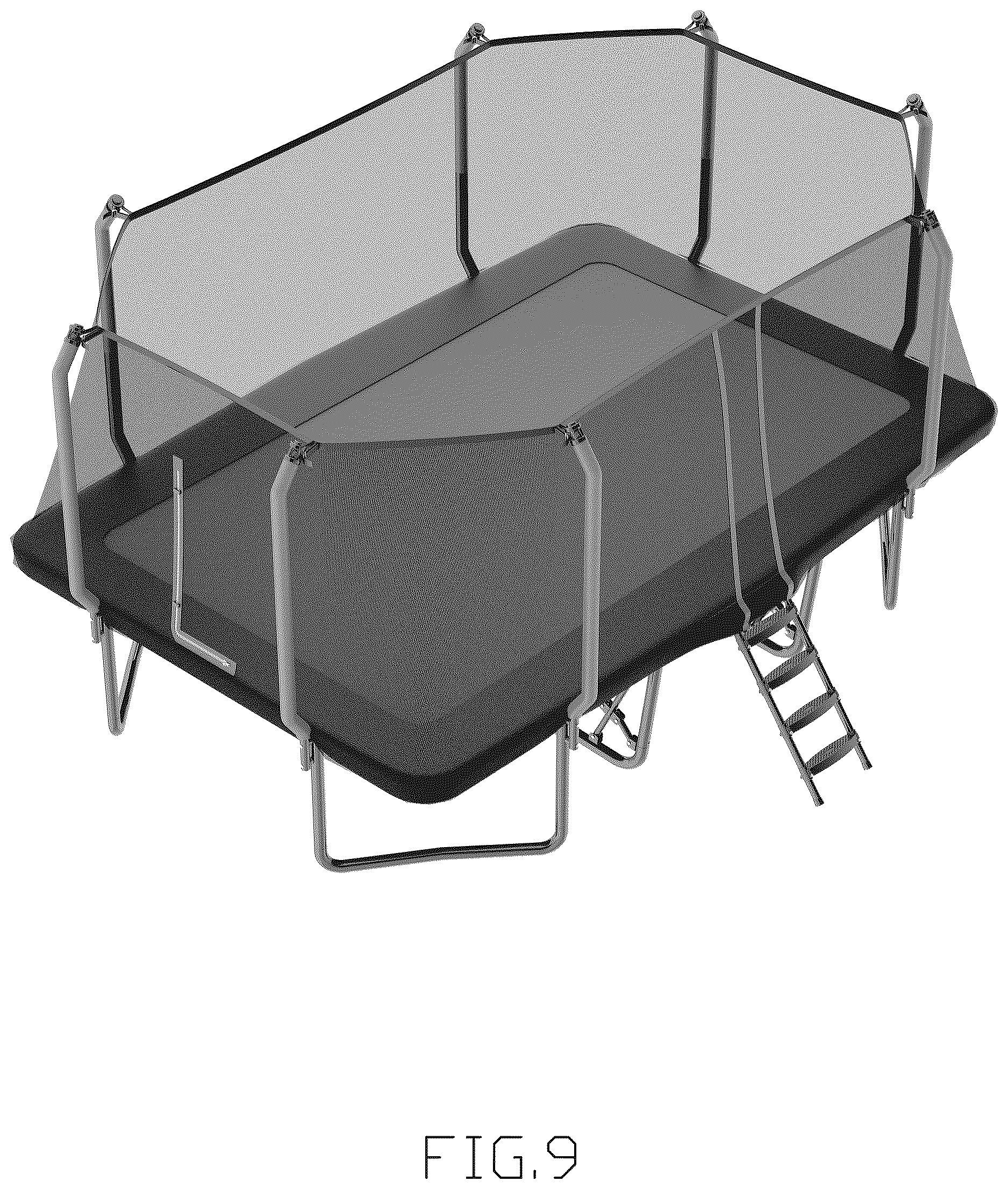Patent USD1125428 Figure 9 – Trampoline