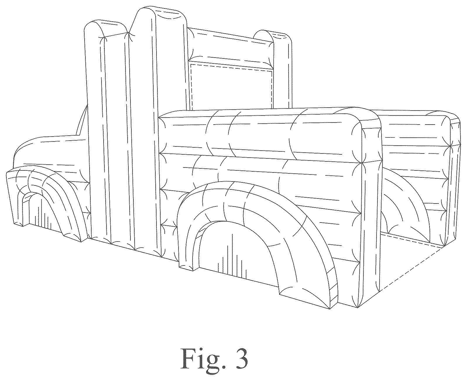 Patent USD1125431 Figure 3 – Inflatable game structure