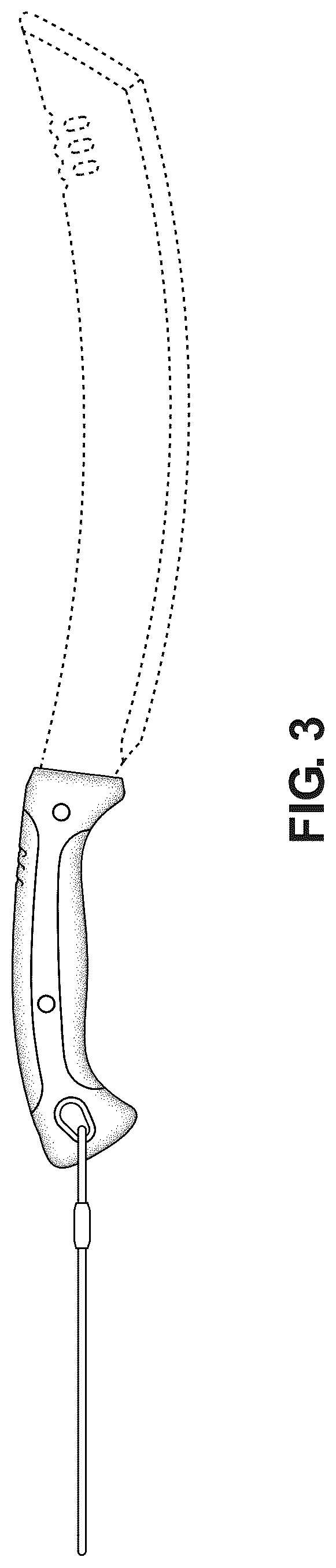 Patent USD1125438 Figure 3 – Curved blade machete