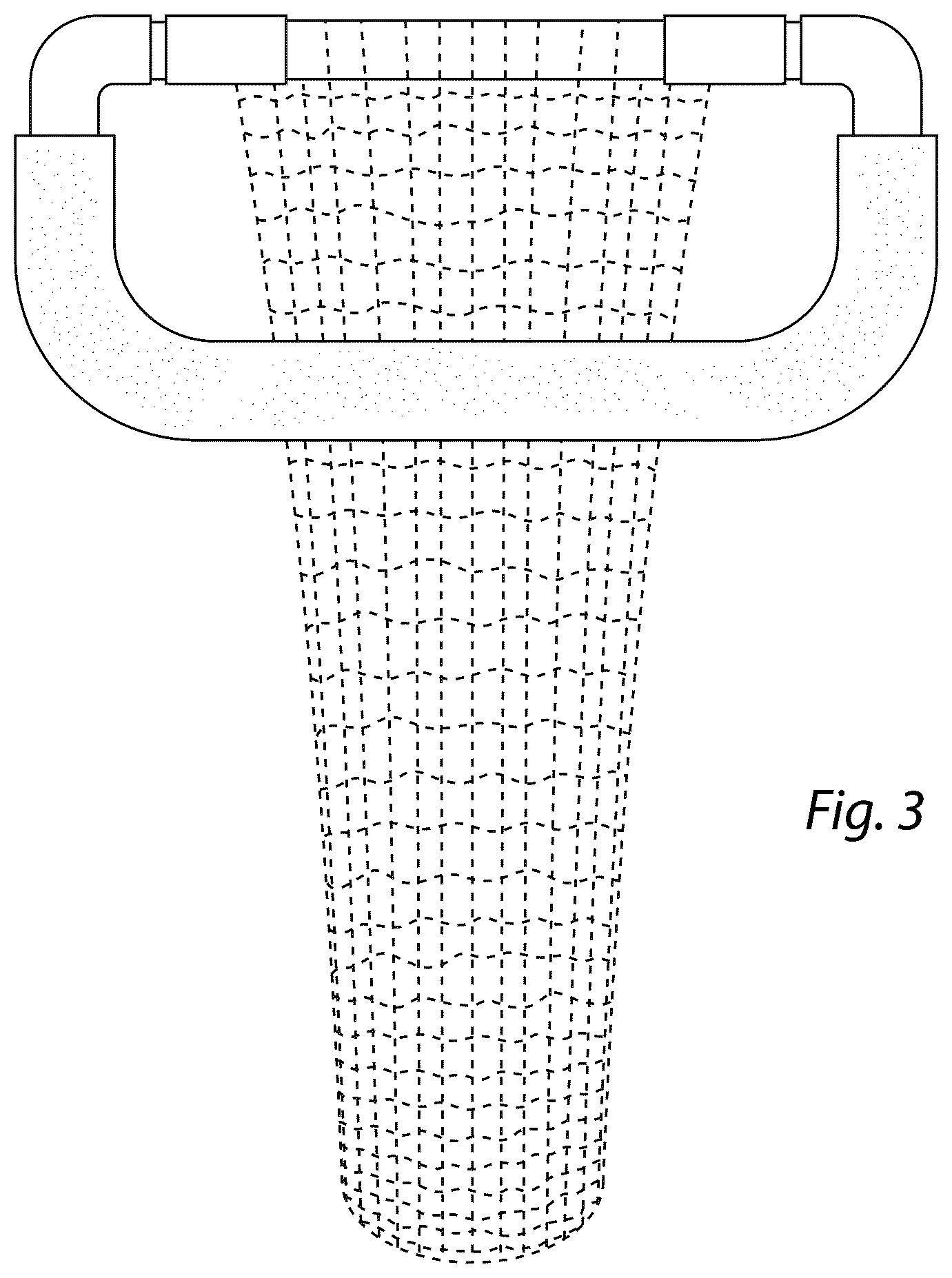 Patent USD1125445 Figure 3 – Chum bag frame