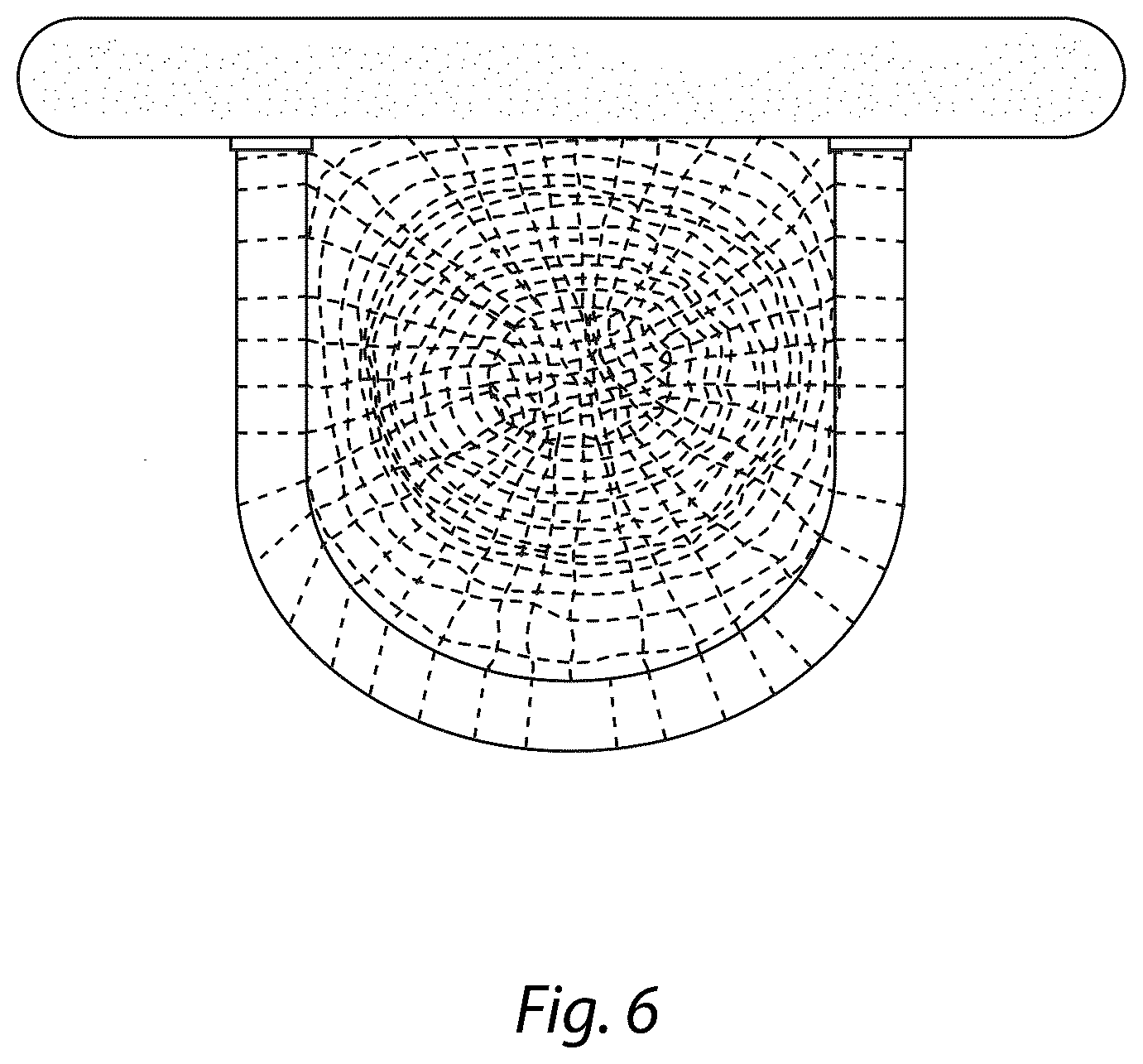 Patent USD1125445 Figure 6 – Chum bag frame