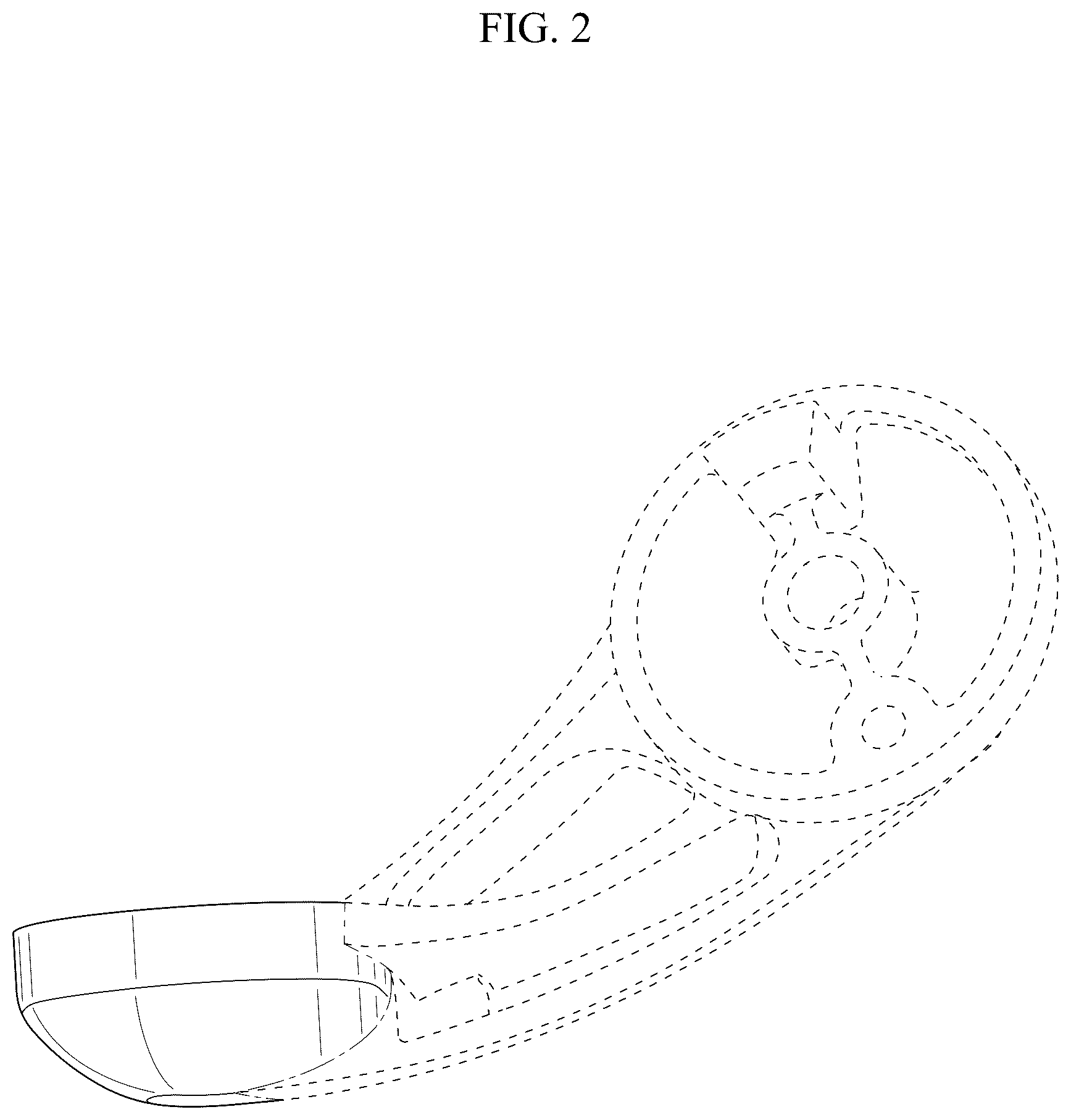 Patent USD1125446 Figure 2 – Line roller support for fishing reels