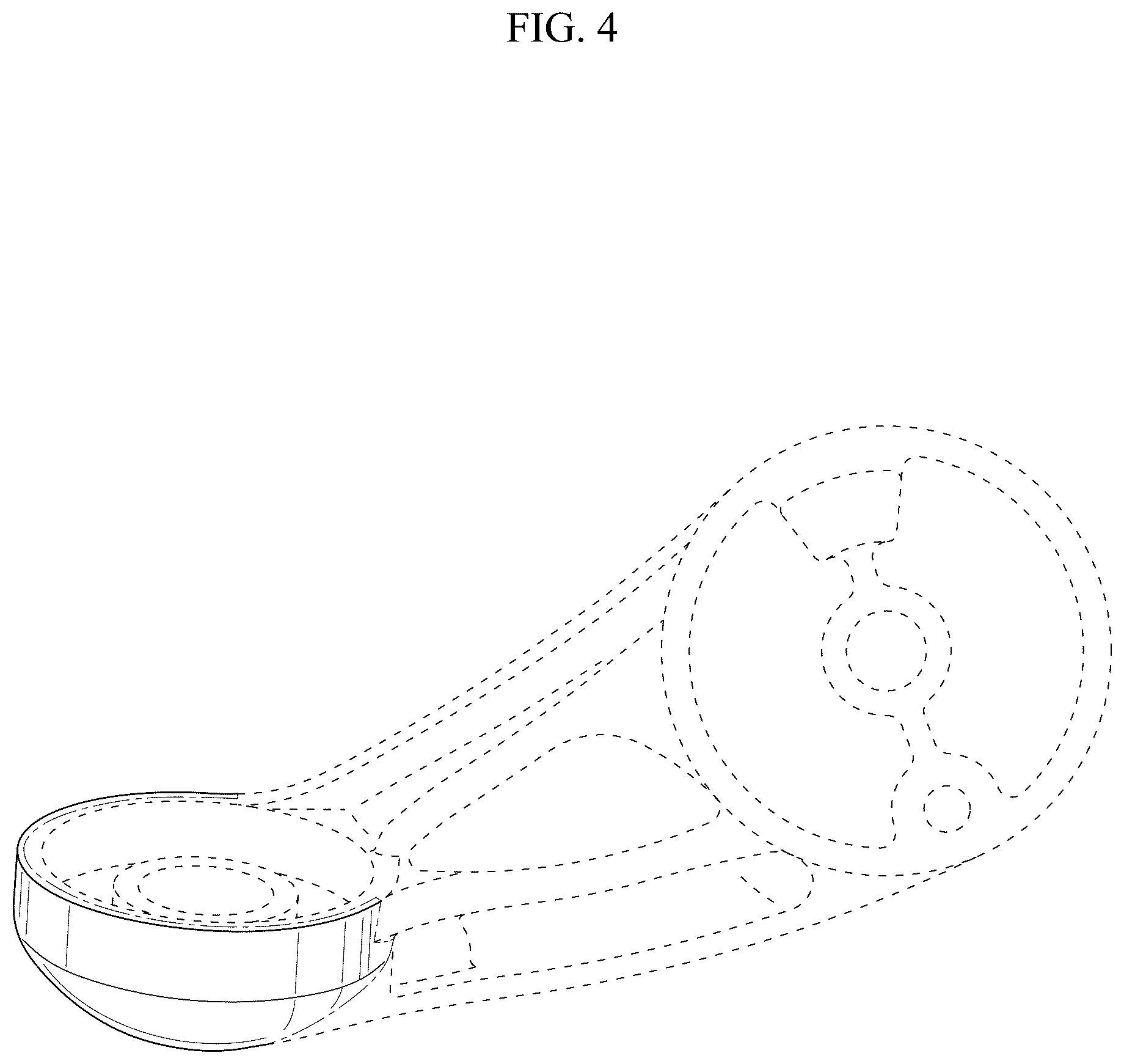 Patent USD1125446 Figure 4 – Line roller support for fishing reels