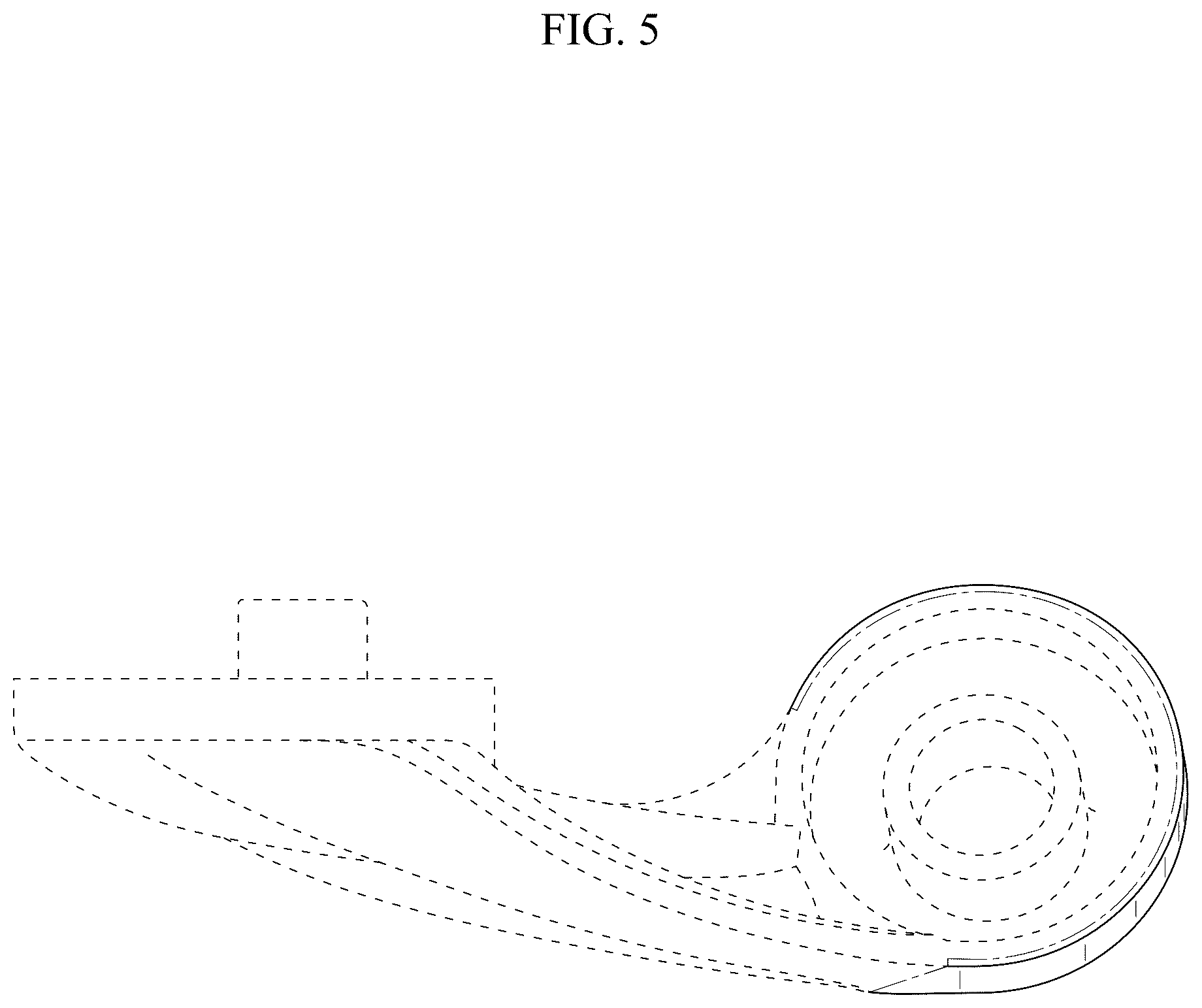 Patent USD1125446 Figure 5 – Line roller support for fishing reels