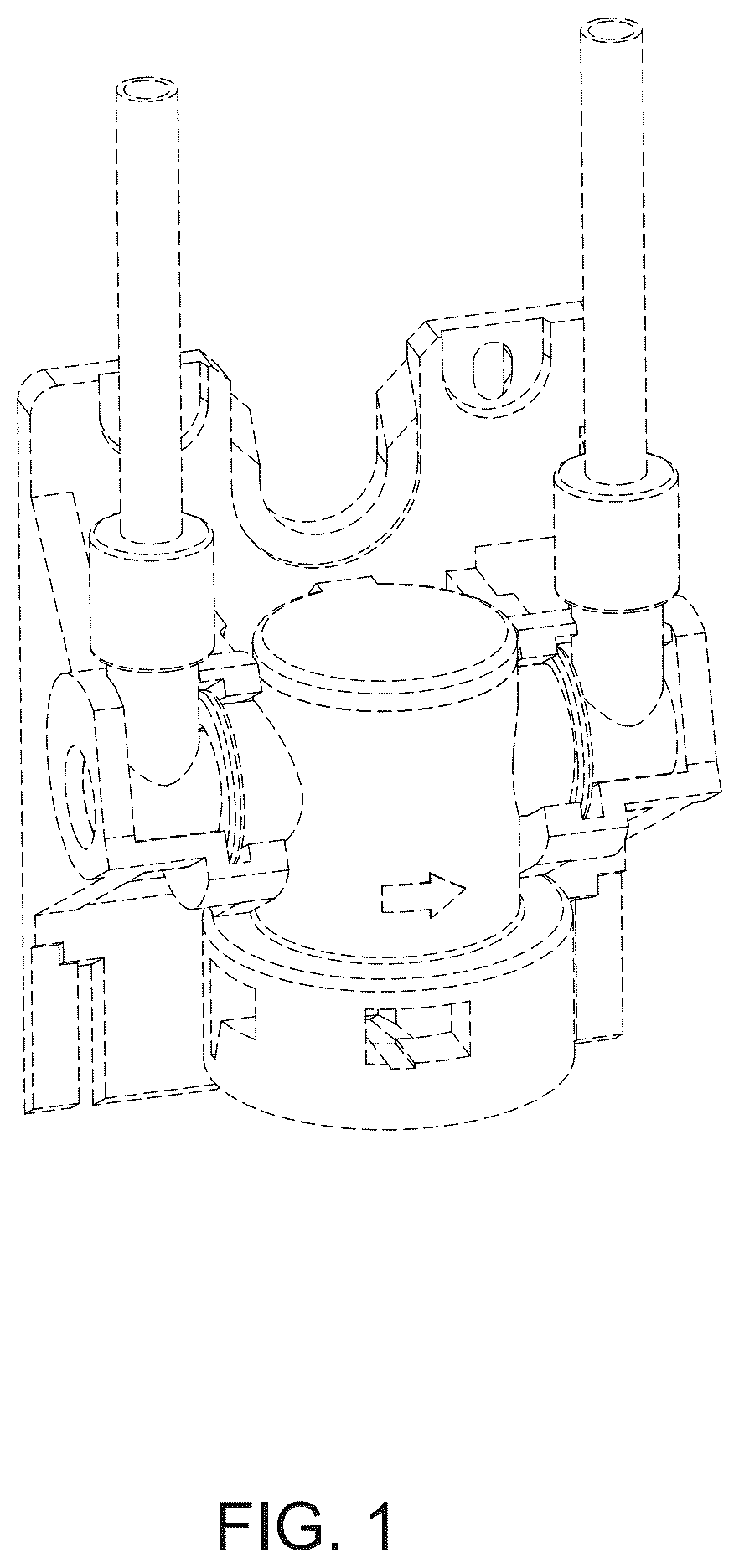 Patent USD1125452 Figure 1 – Manifold for water filter