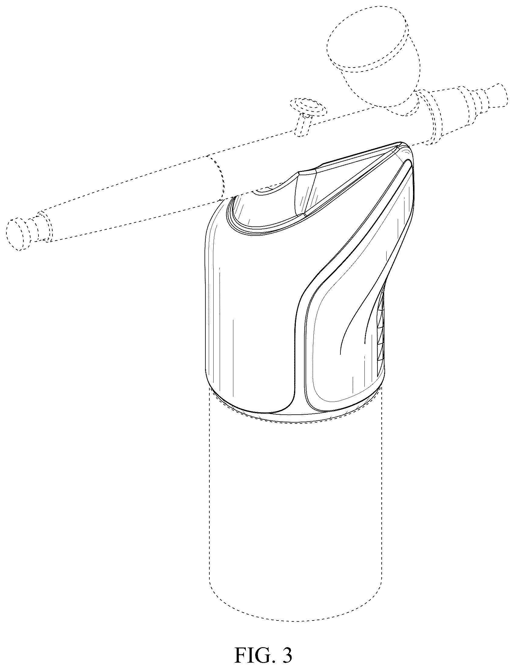 Patent USD1125462 Figure 3 – Airbrush cover