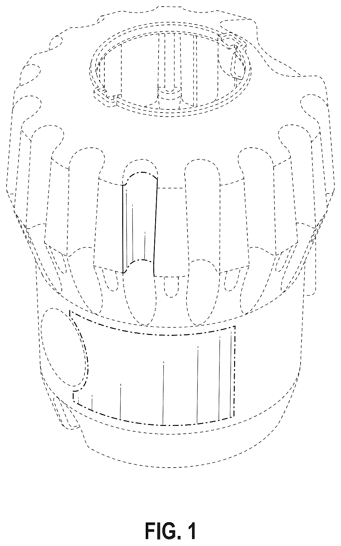 Patent USD1125481 Figure 1 – Garbage disposal shell
