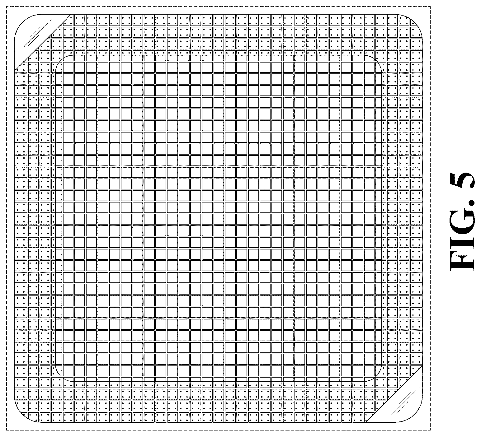 Patent USD1125482 Figure 5 – Shower drain mesh strainer sticker