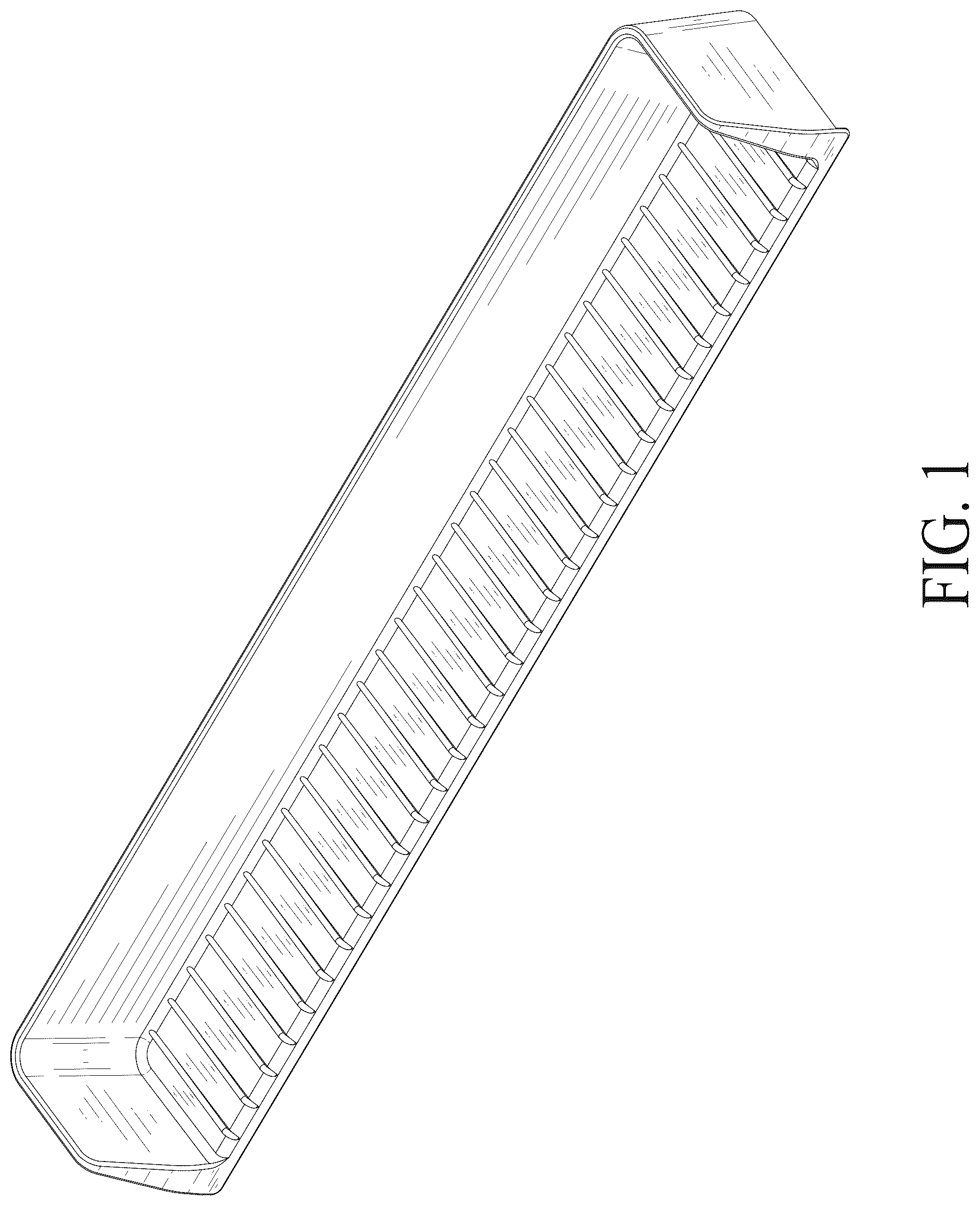 Patent USD1125487 Figure 1 – Bathtub splash guard