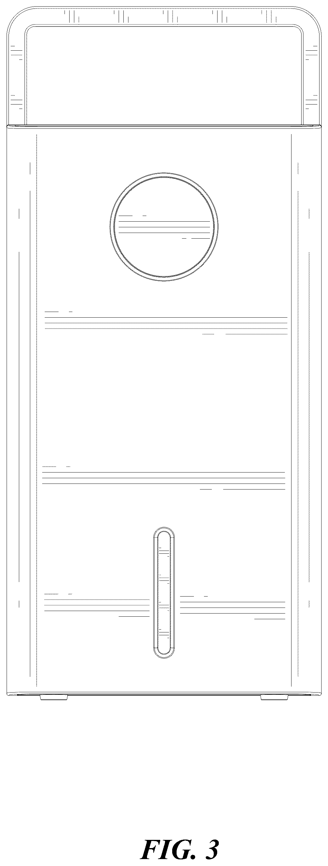 Patent USD1125493 Figure 3 – Dehumidifier