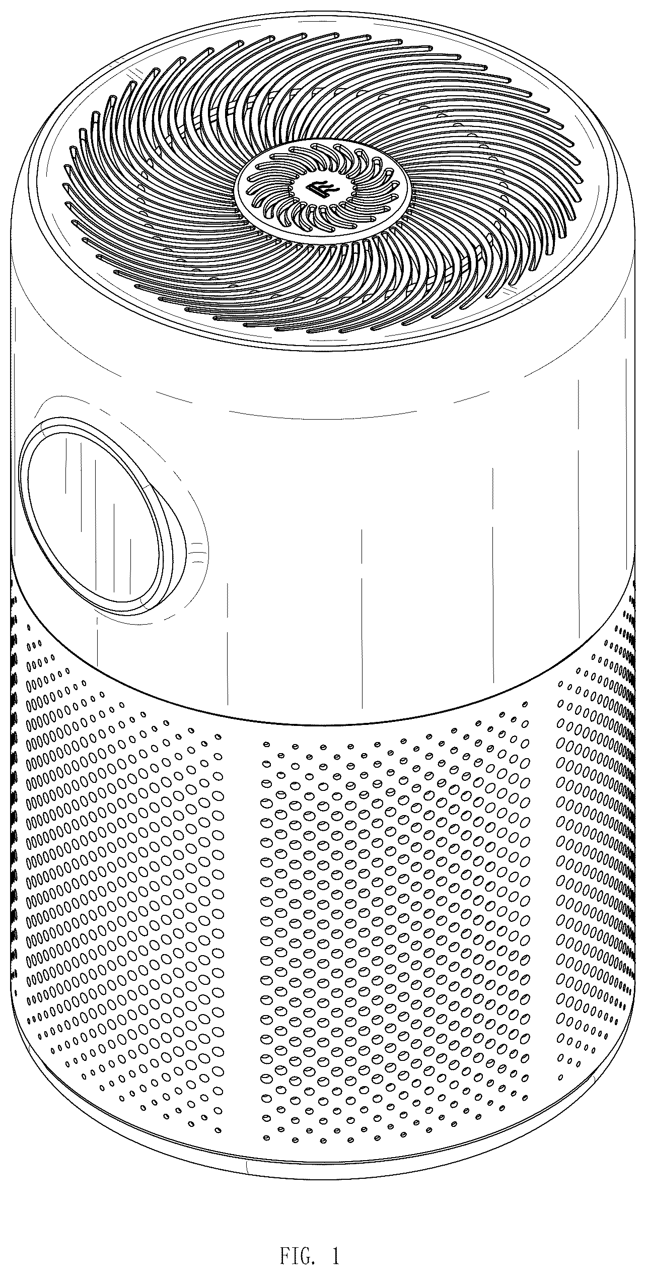Patent USD1125494 Figure 1 – Air purifier