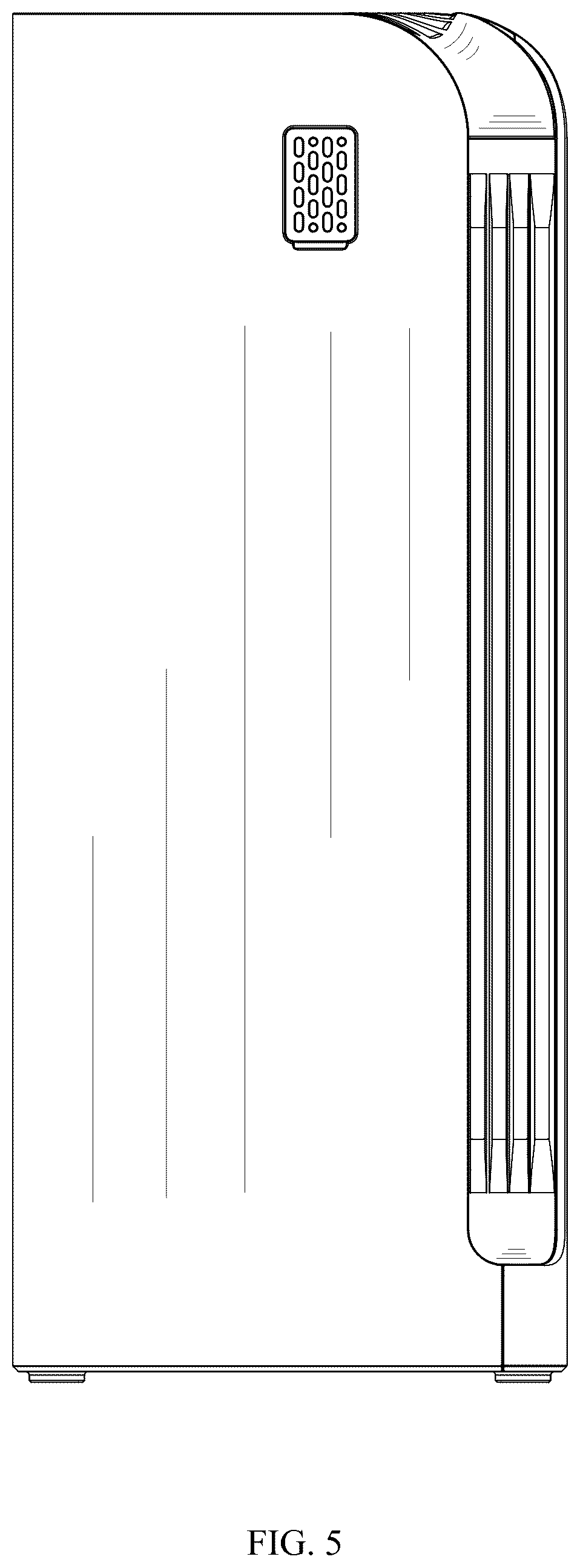 Patent USD1125495 Figure 5 – Air purifier