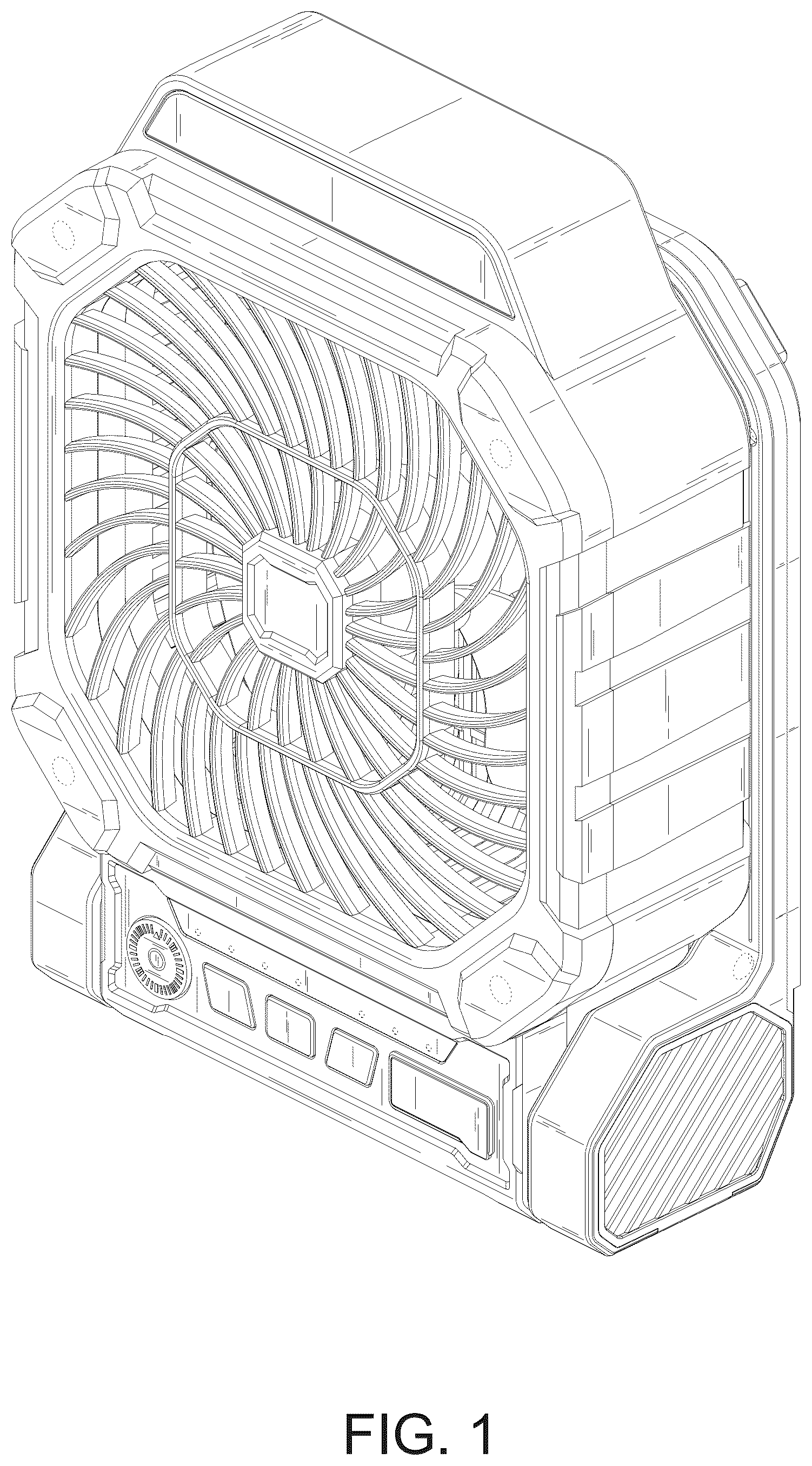 Patent USD1125508 Figure 1 – Solar fan