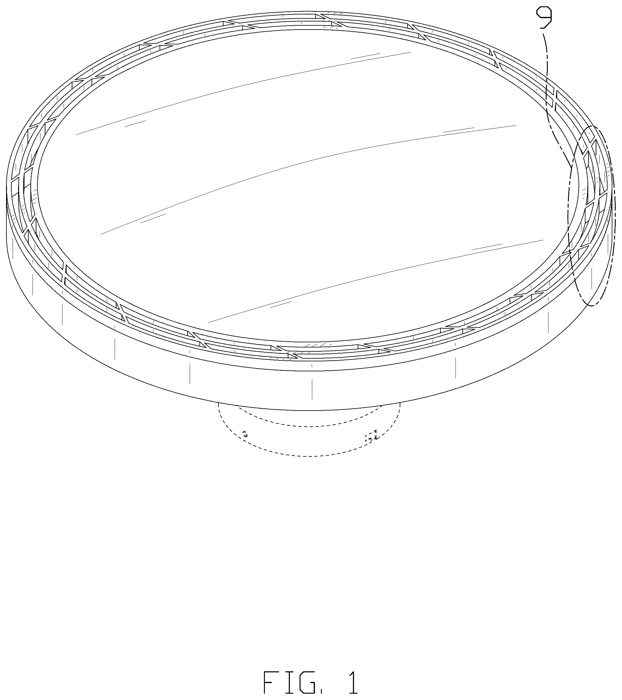 Patent USD1125509 — Fan with light — Figure 1