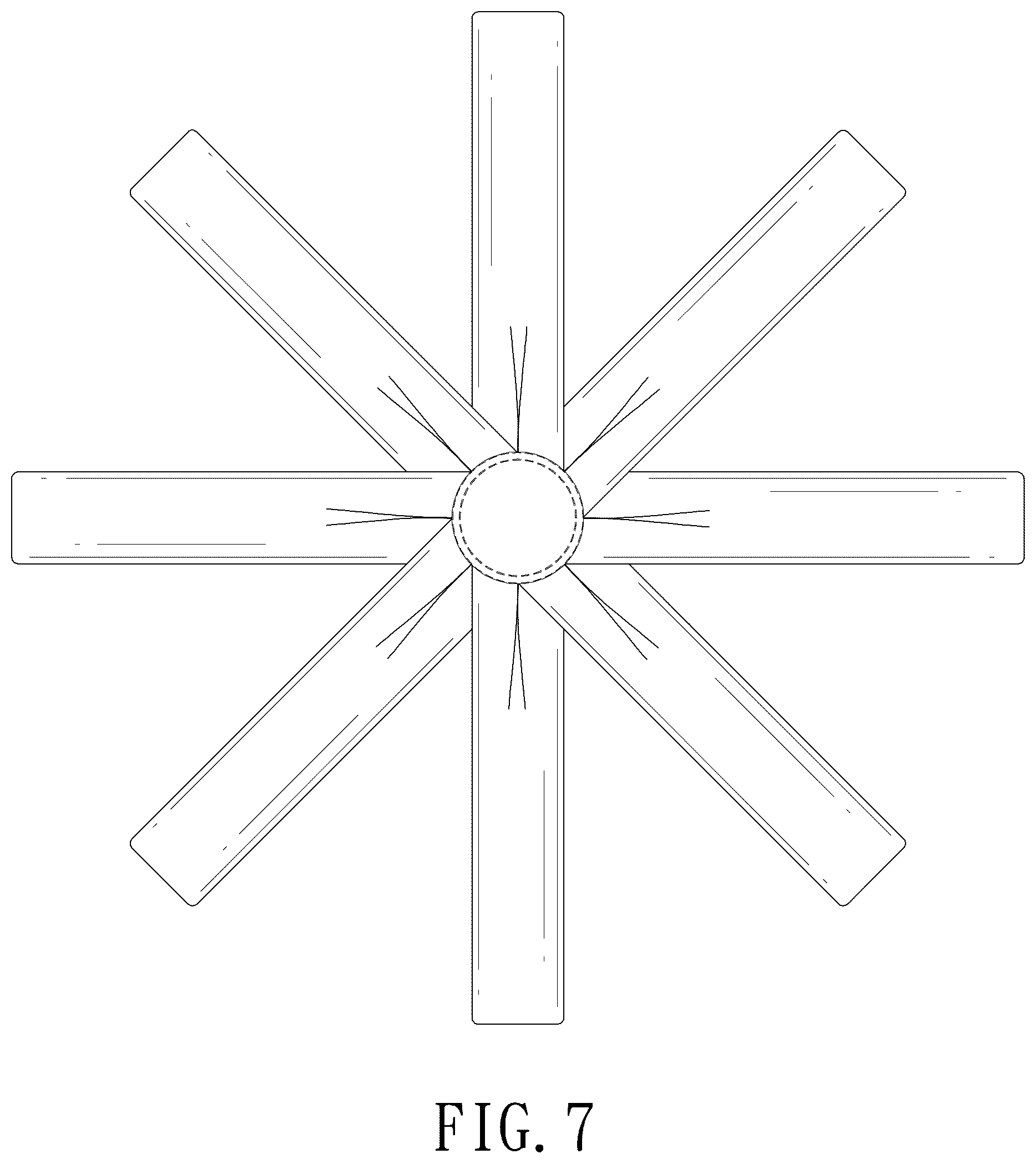 Patent USD1125510 Figure 5 – Ceiling fan