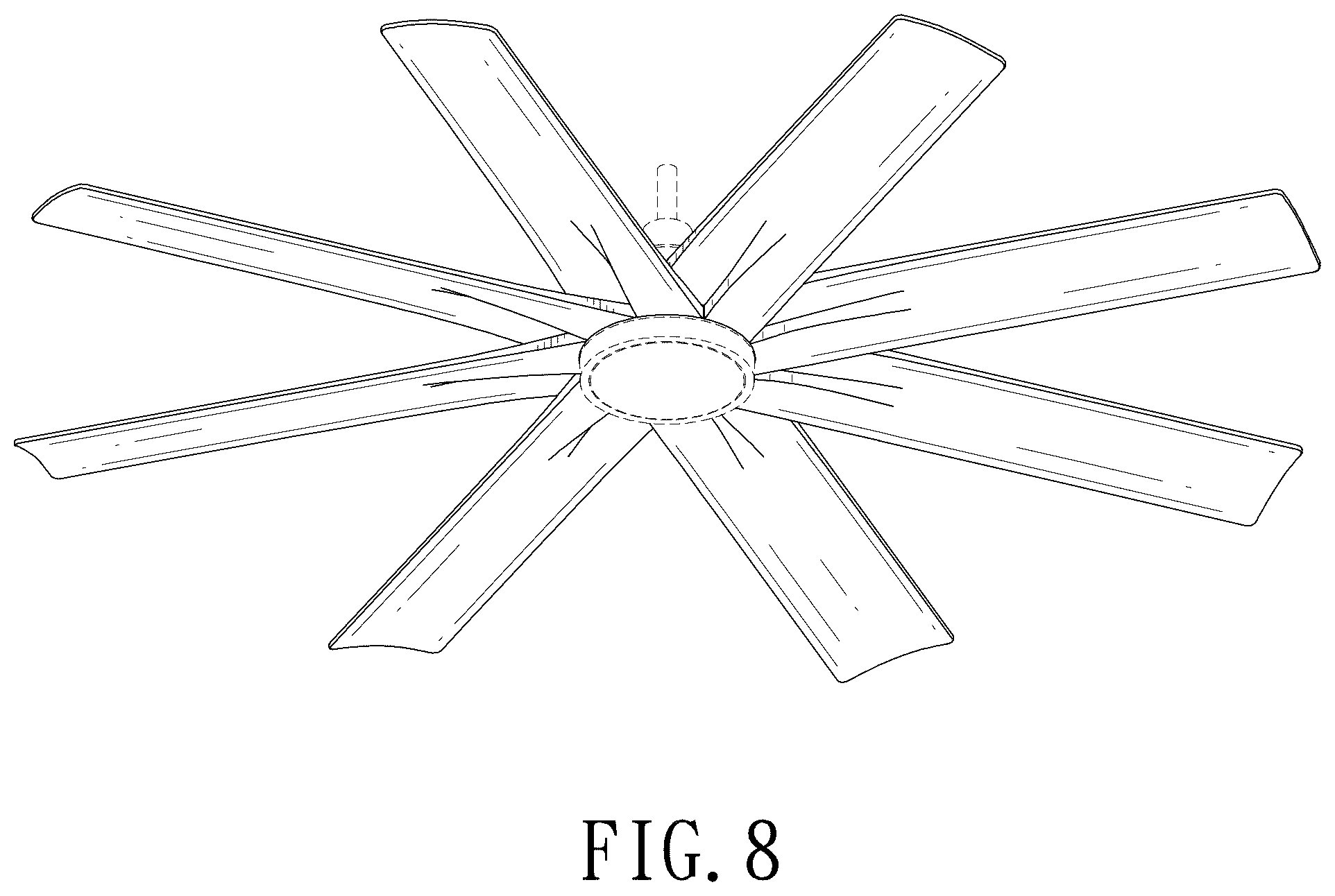 Patent USD1125510 Figure 6 – Ceiling fan