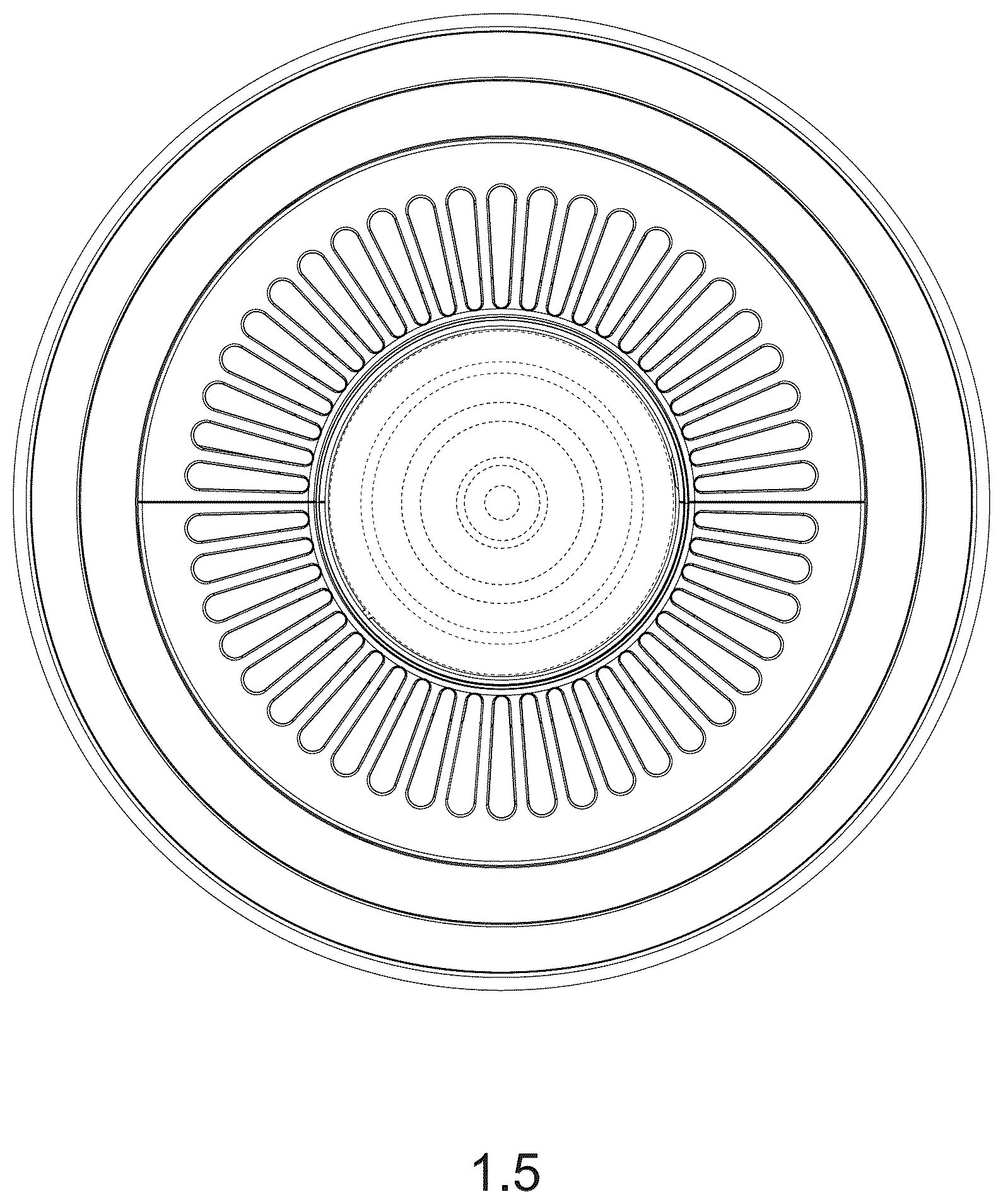 Patent USD1125511 Figure 5 – Bladeless ceiling fan
