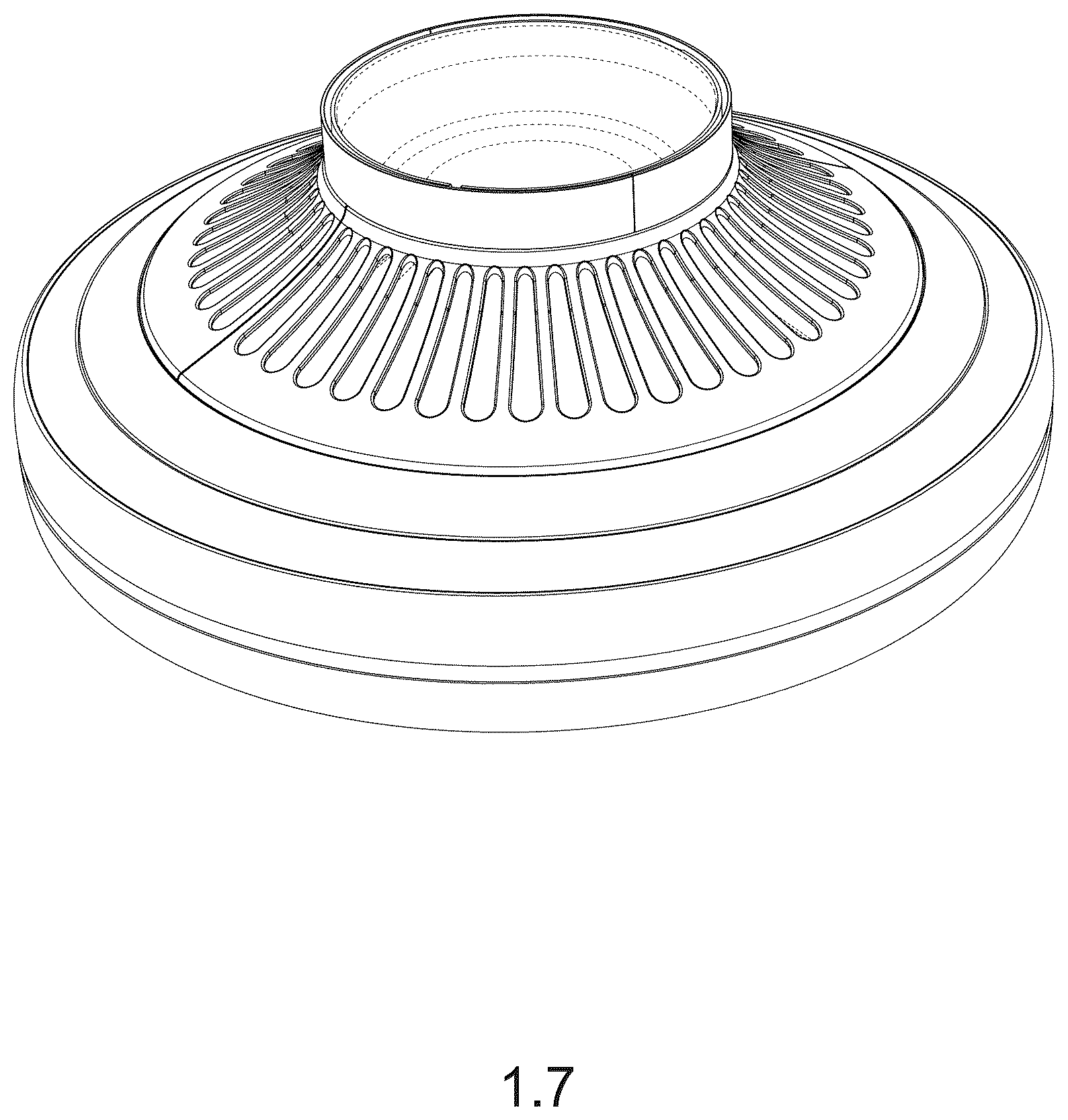 Patent USD1125511 Figure 7 – Bladeless ceiling fan