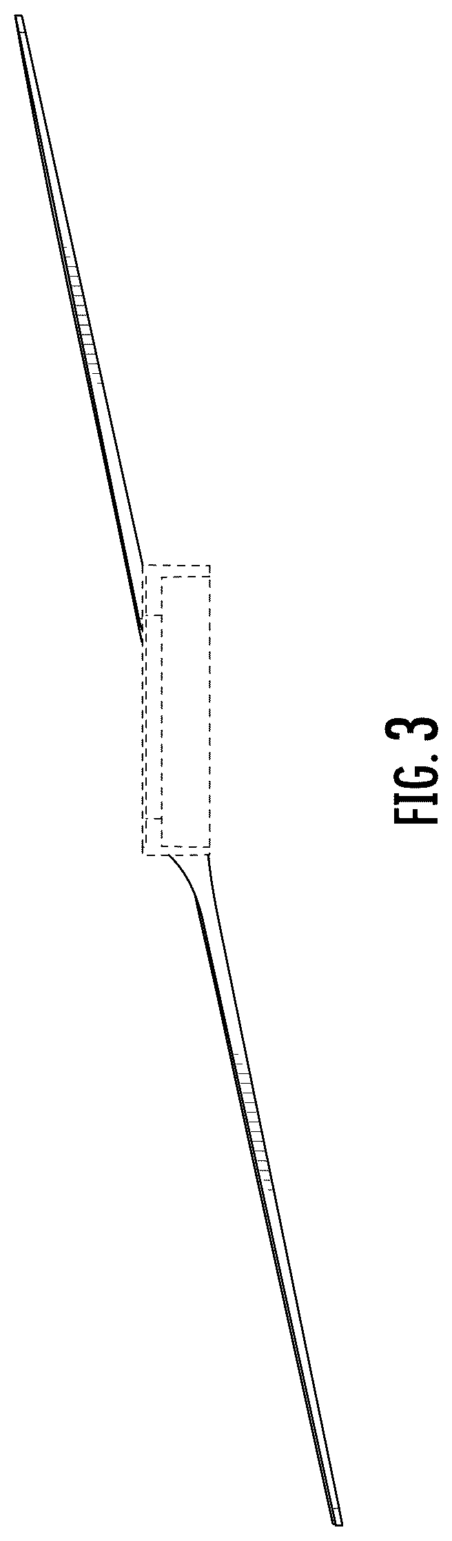 Patent USD1125512 Figure 3 – Ceiling fan blade