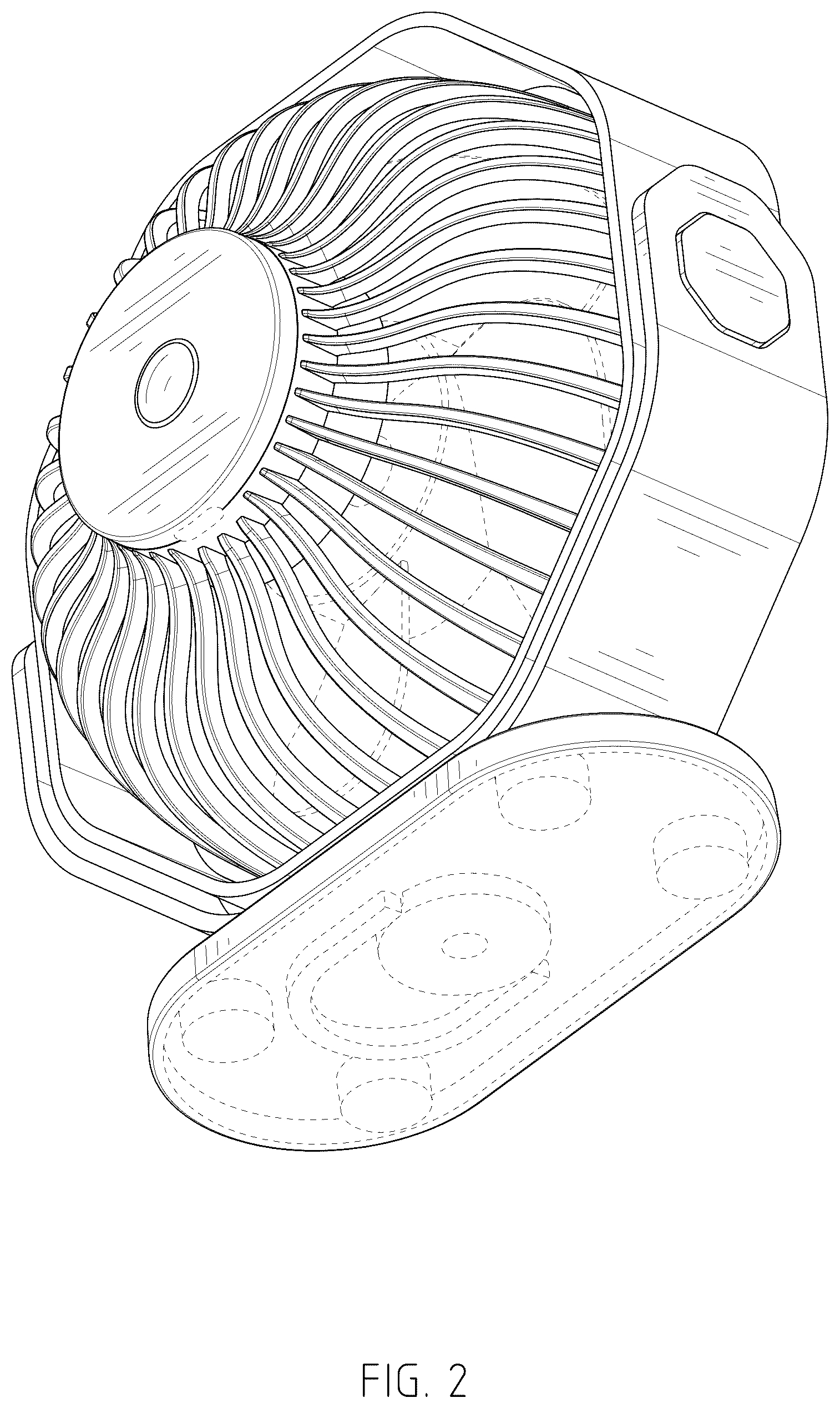 Patent USD1125515 Figure 2 – Desktop fan