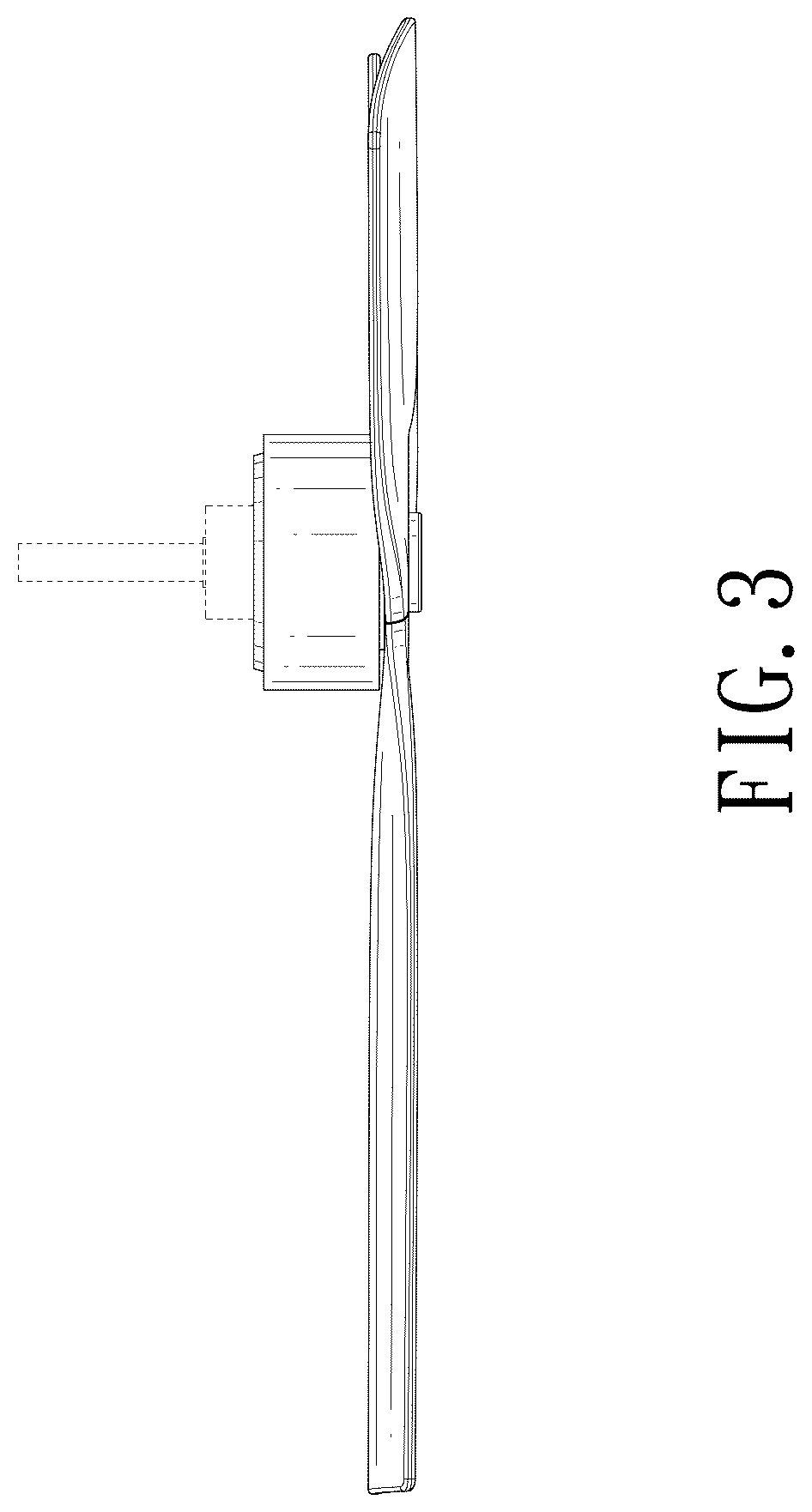 Patent USD1125518 Figure 3 – Ceiling fan