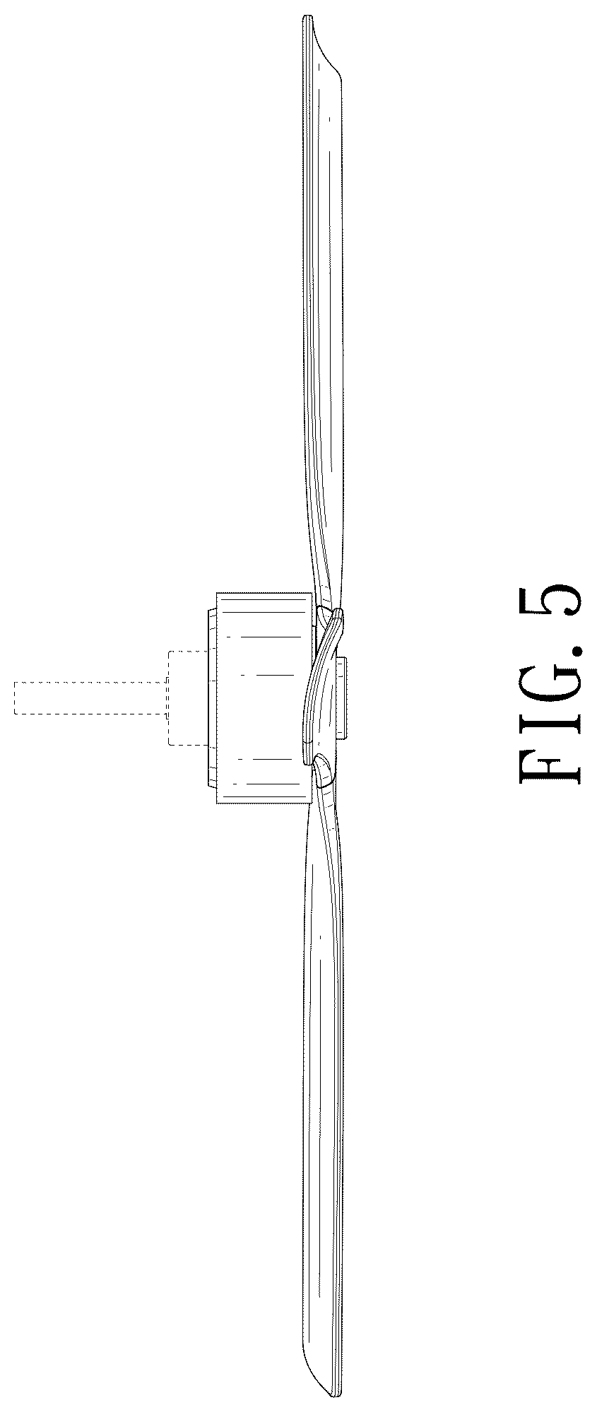 Patent USD1125518 Figure 5 – Ceiling fan