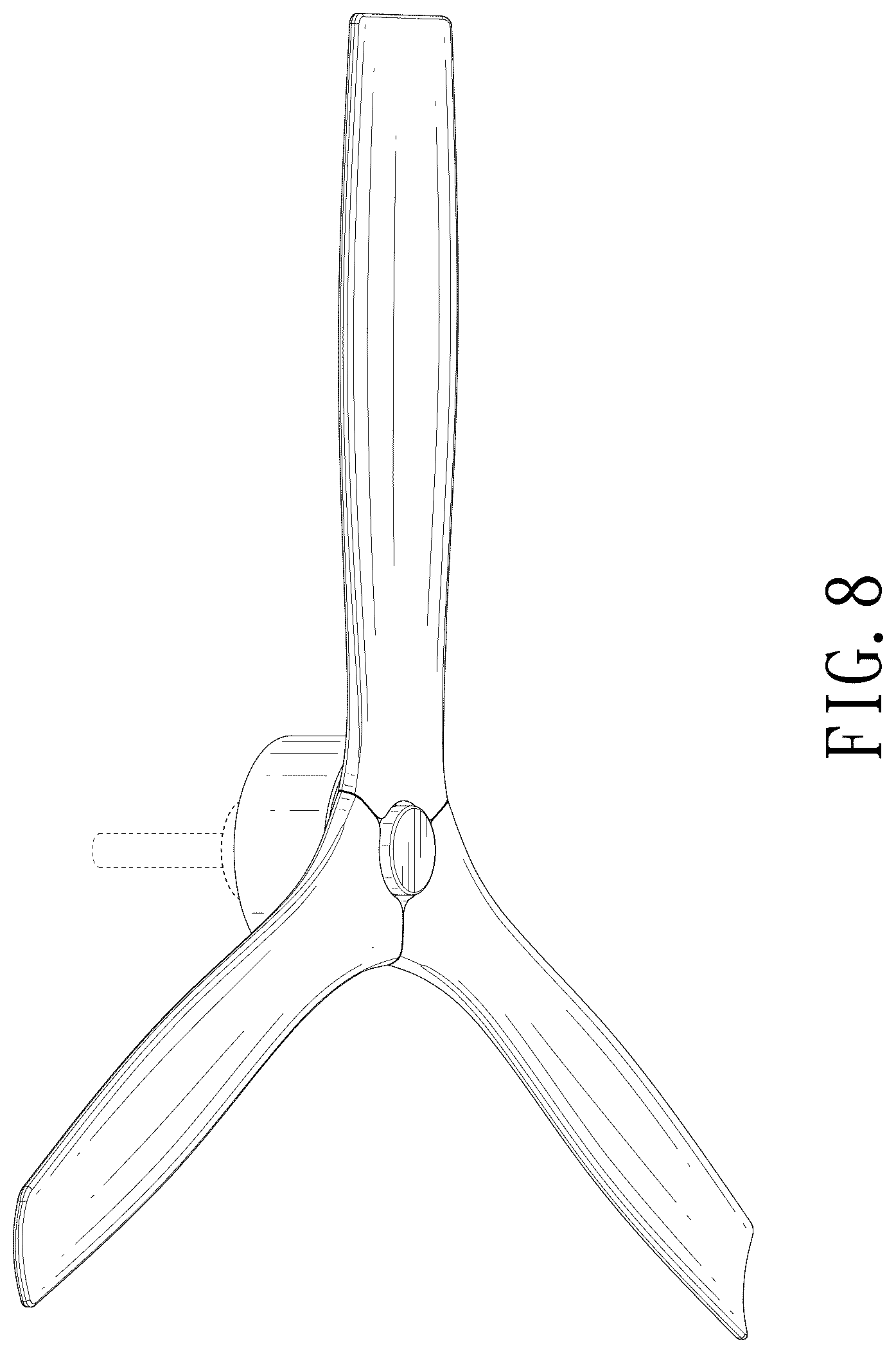 Patent USD1125518 Figure 8 – Ceiling fan