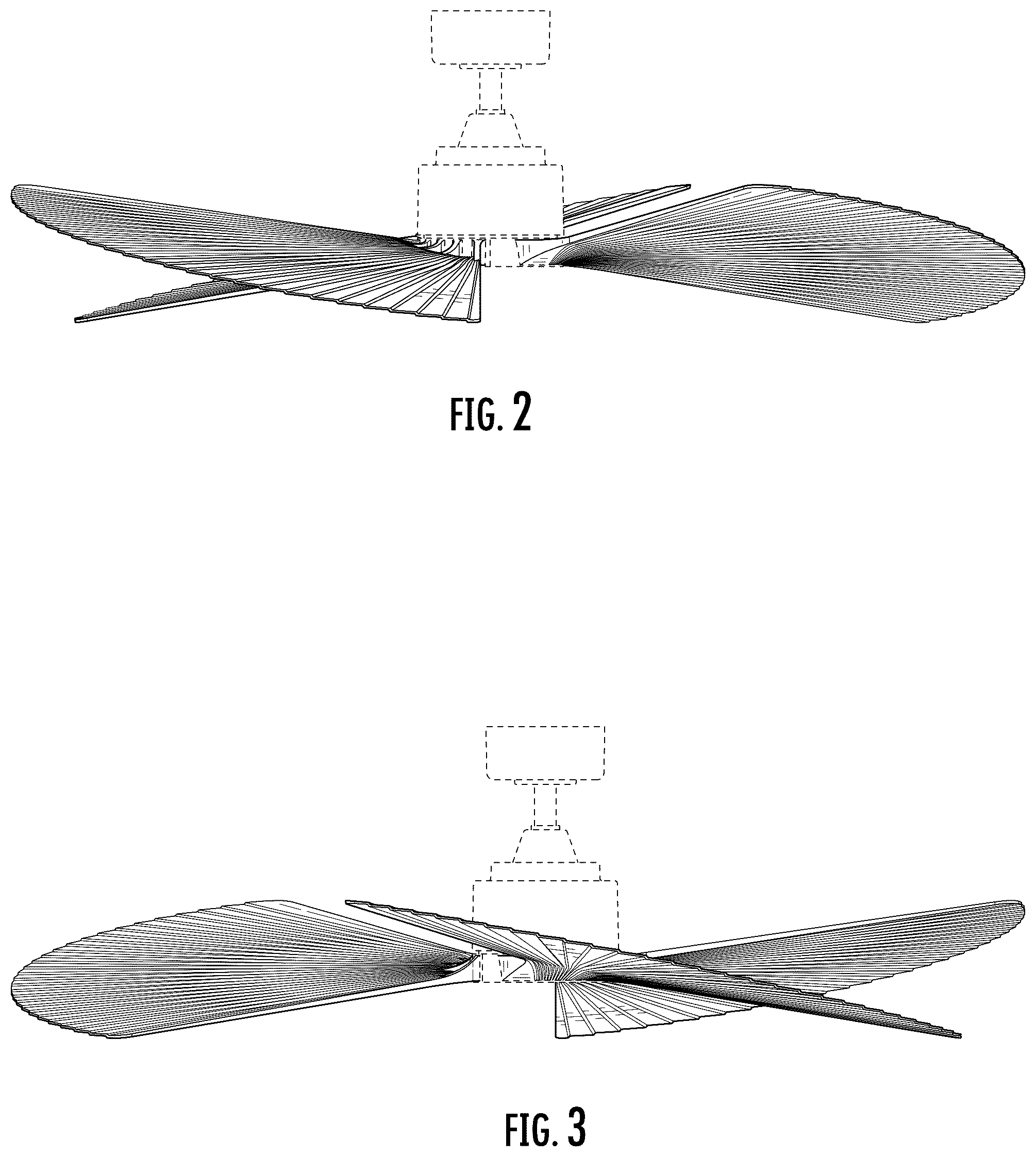 Patent USD1125521 Figure 2 – Ceiling fan
