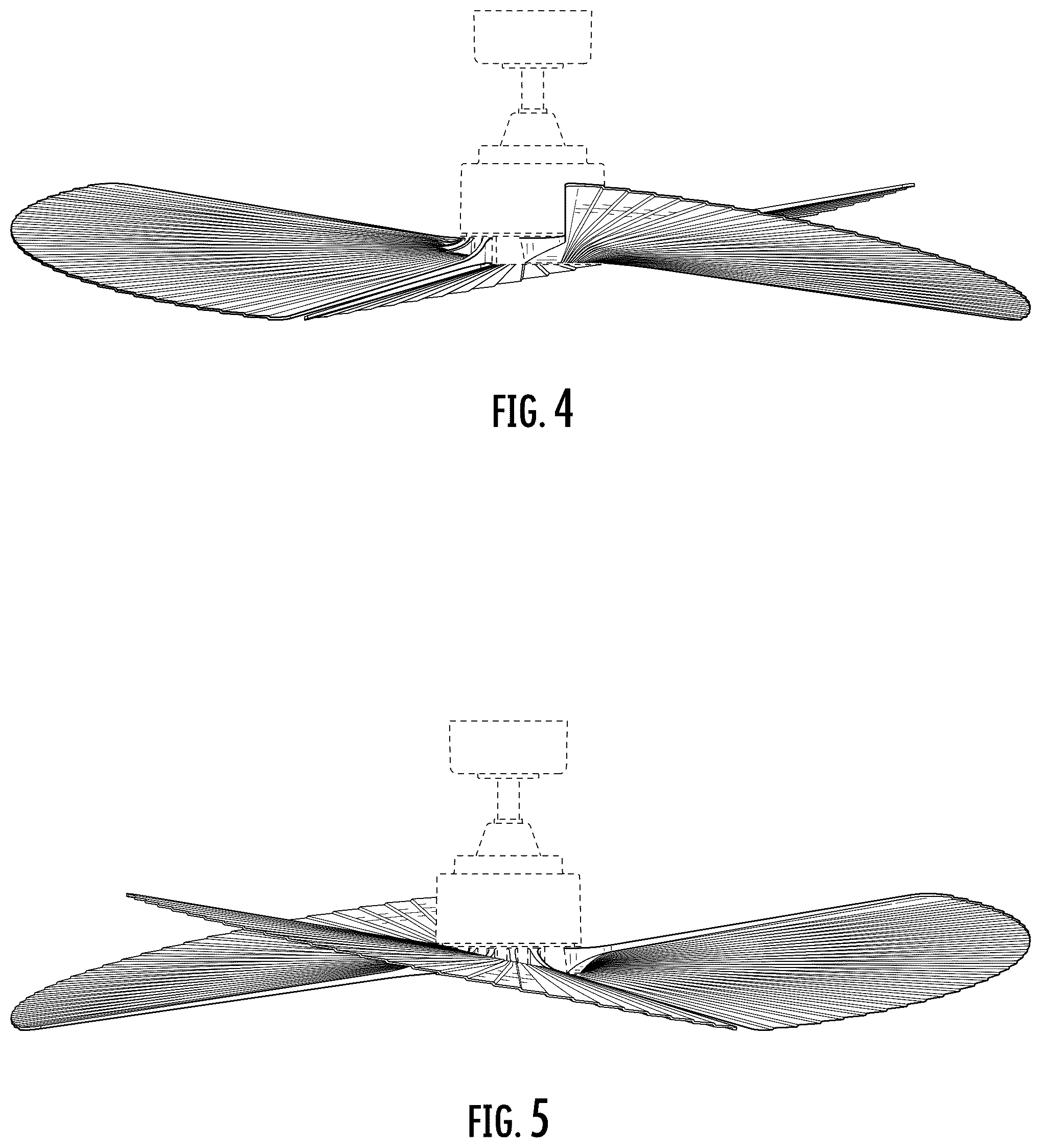 Patent USD1125521 Figure 3 – Ceiling fan