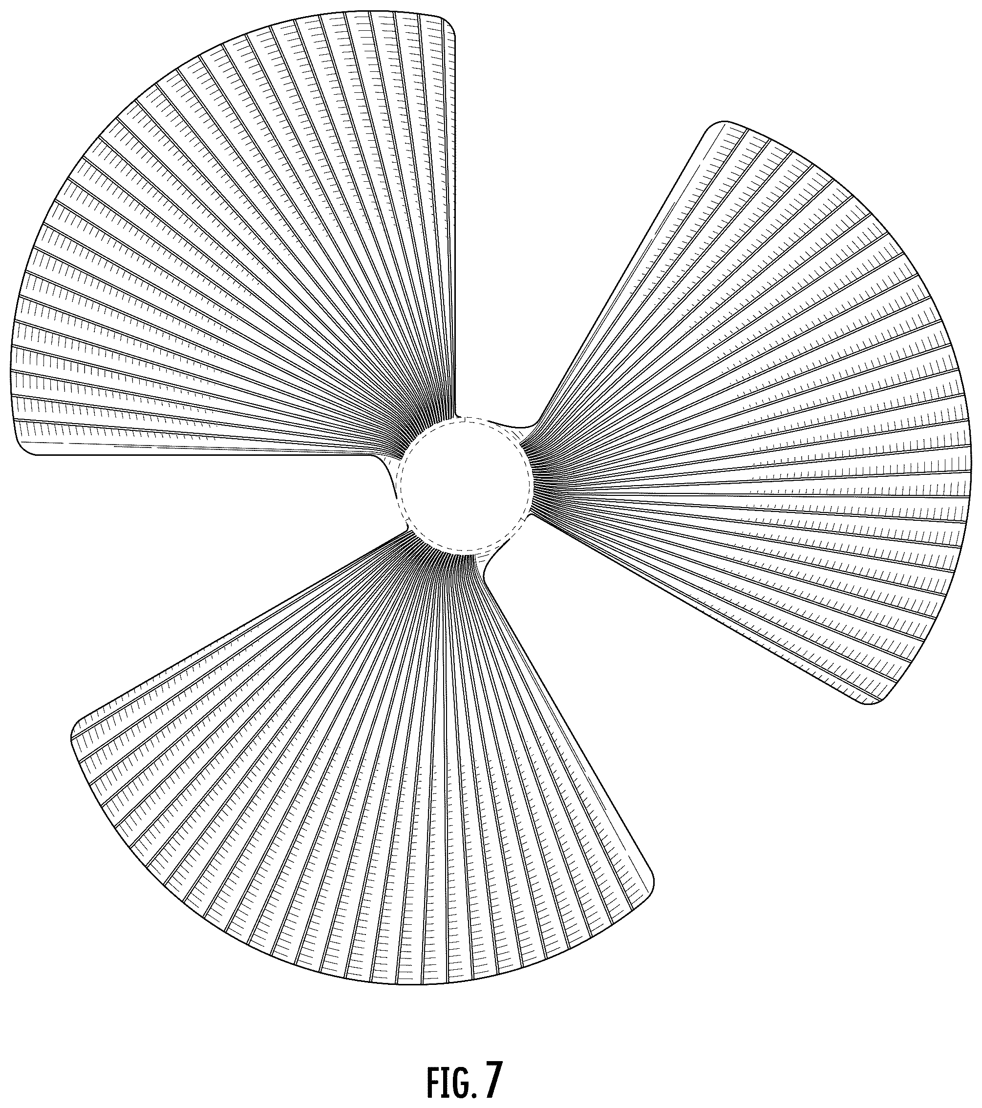 Patent USD1125521 Figure 5 – Ceiling fan