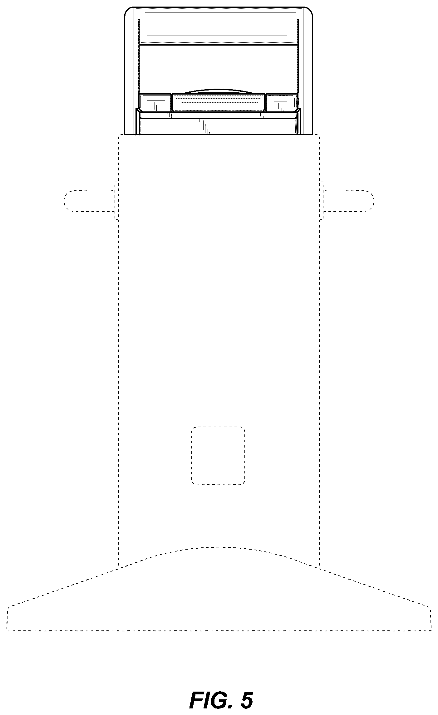 Patent USD1125526 Figure 5 – Fluid pump with integrated handle and tubing retainer