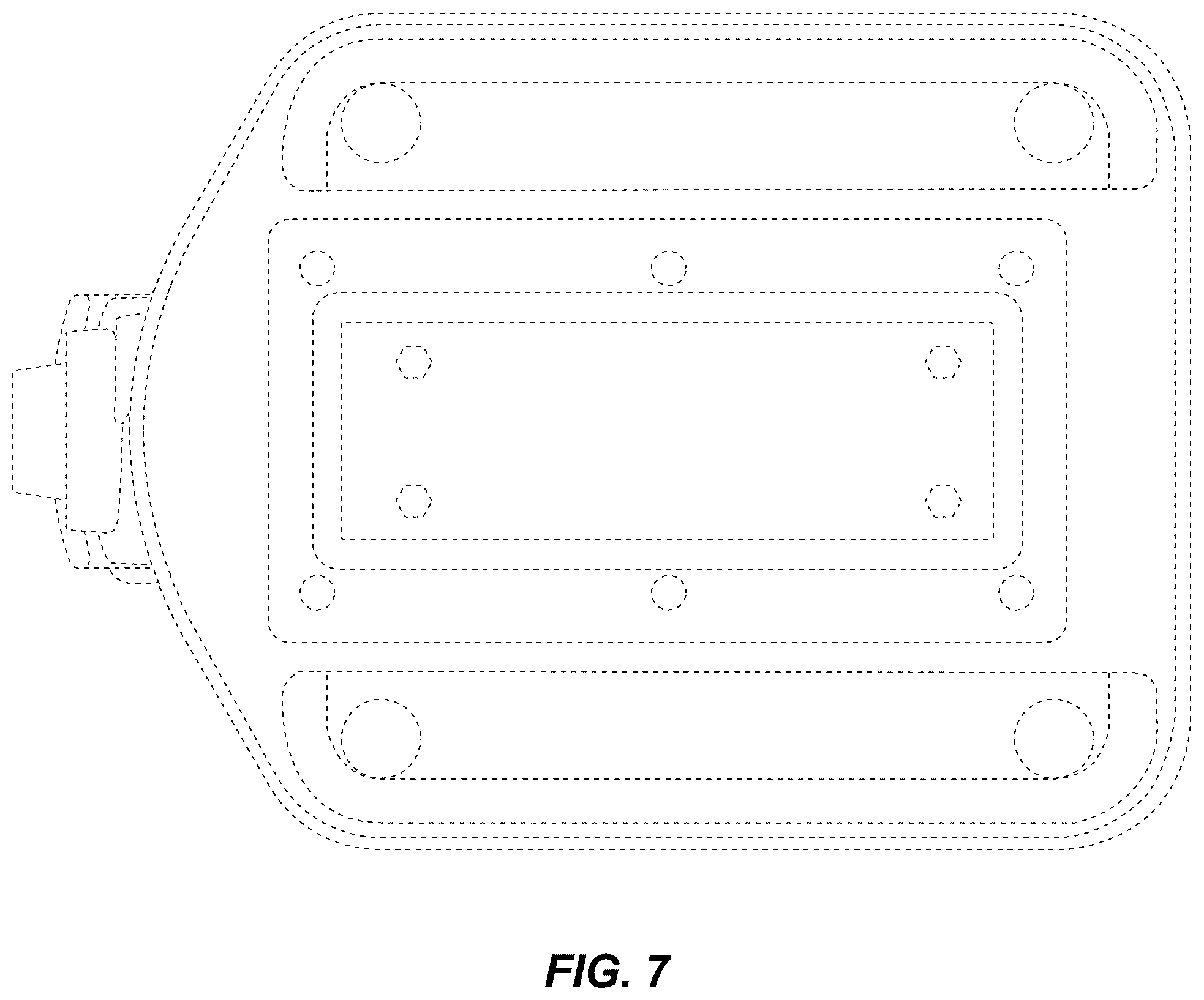 Patent USD1125526 Figure 7 – Fluid pump with integrated handle and tubing retainer